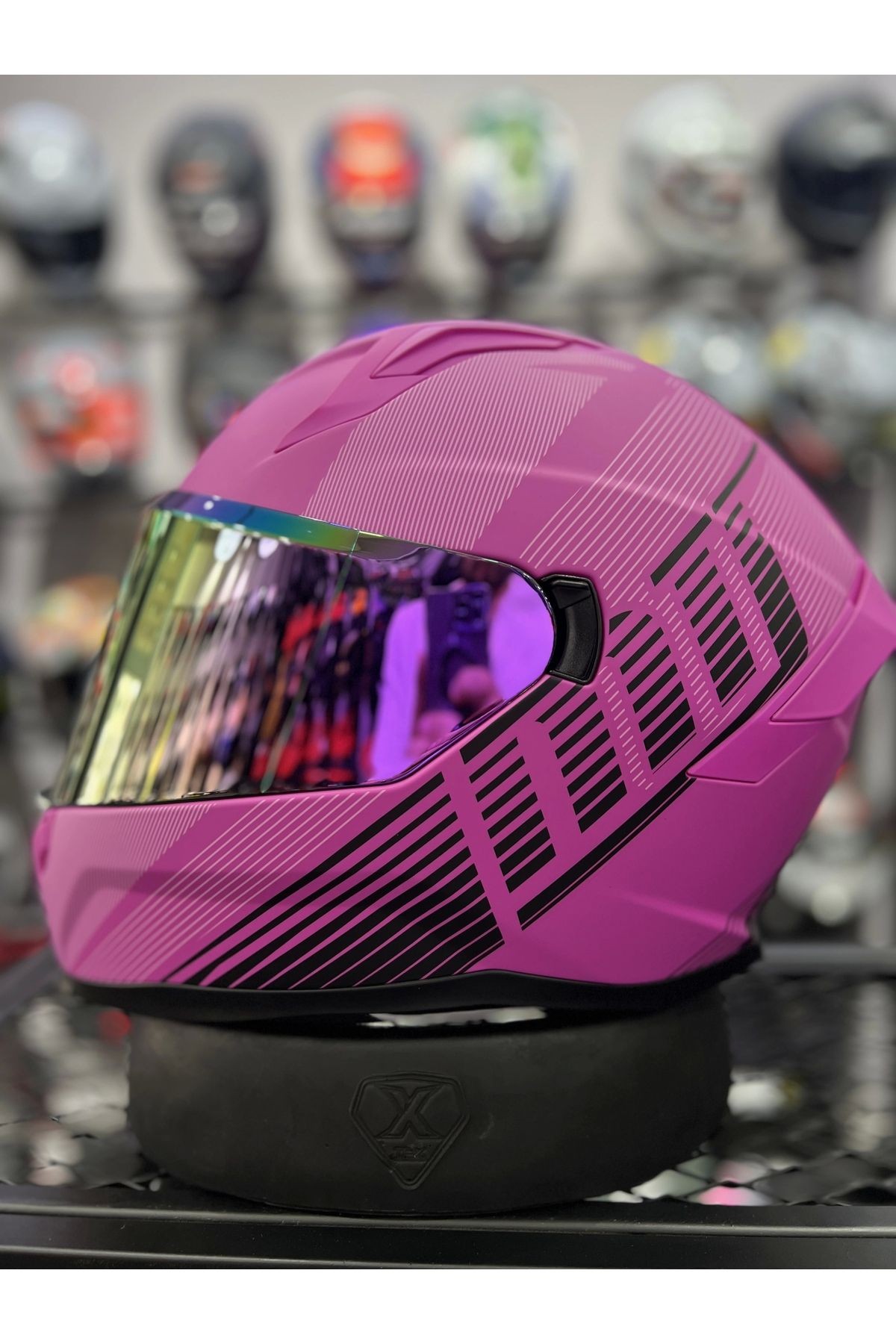 910 Fushia Lady Pembe Kask
