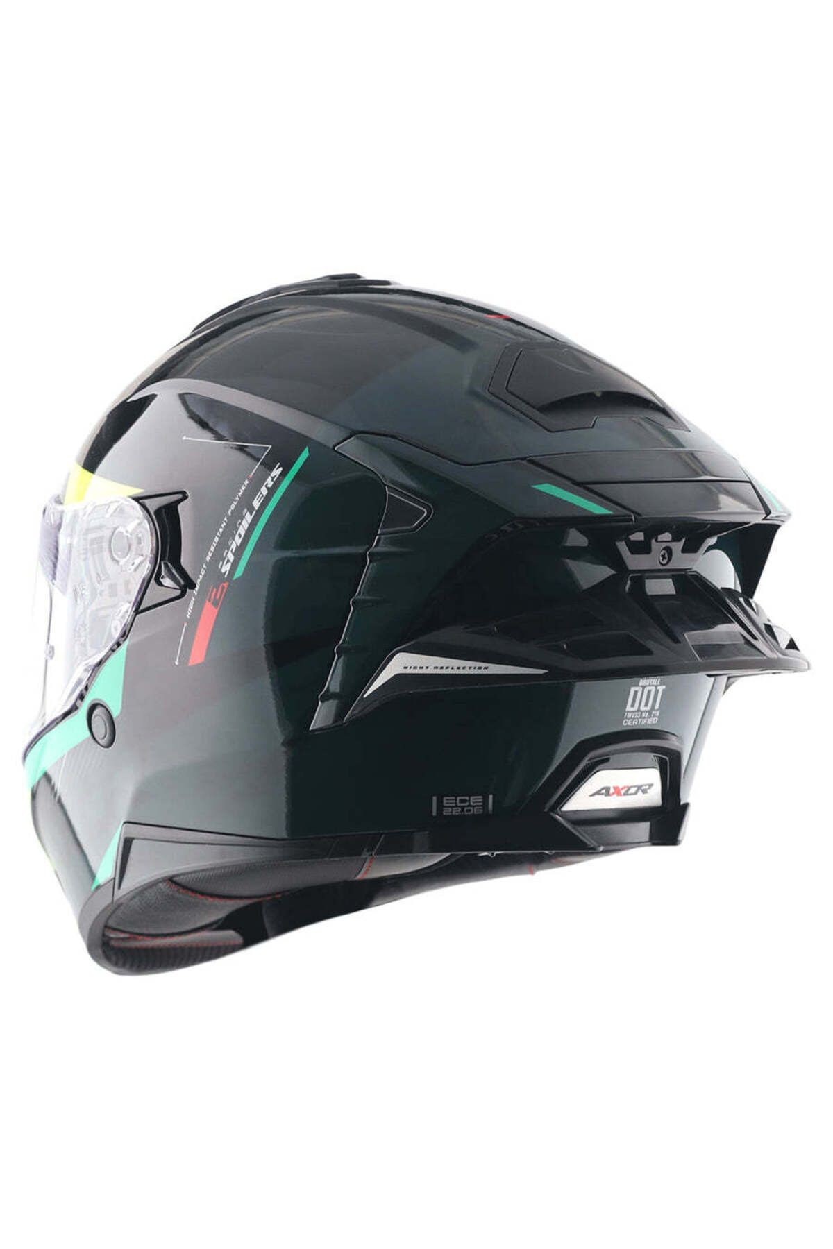 BRUTALE KRYPTIC FULL FACE PARLAK SİYAH YEŞİL