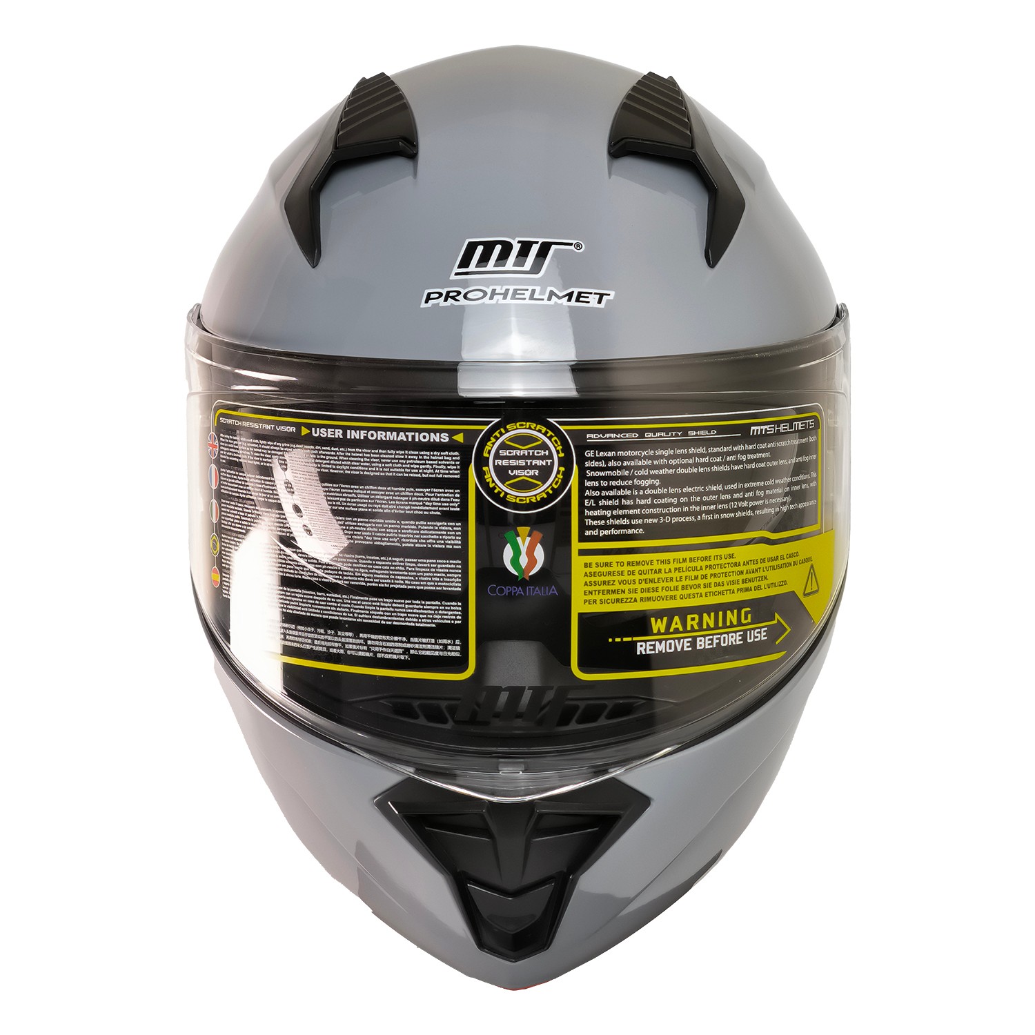  M-966 V2 GREY Çene Açılır Motosiklet Kaskı | CE Onaylı Güneş Vizörlü ABS Kabuk