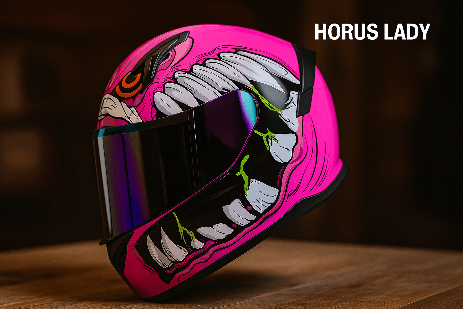  HORUS LADY PINK Full Face Kadın Kaskı M-910 – Güneş Vizörlü, DOT/CE Onaylı, Kadın Tasarımı