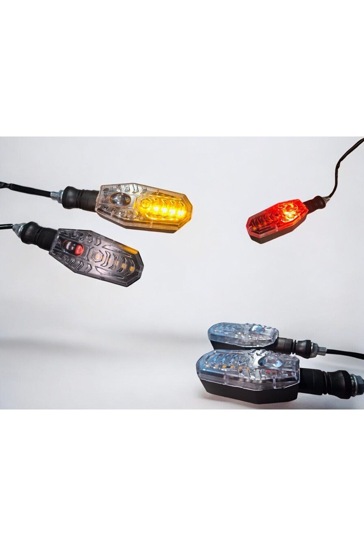 Motosiklet Led Sinyal Takım Sarı Işık Çok Fonksiyonlu Uyumlu Amerikan Park Modüllü ( 2 Adet Sinyal )