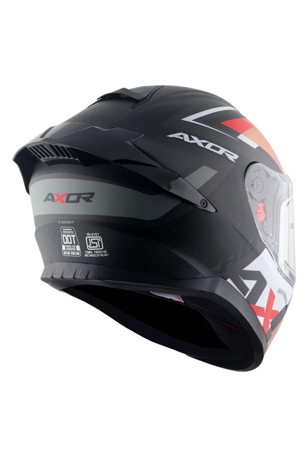 Saber X-Sport KASK MAT SİYAH TURUNCU