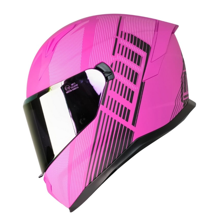  Fuchsia Lady Full Face Kadın Kask M-910 – Güneş Vizörlü, Kadınlara Özel Tasarım, DOT/CE Onaylı
