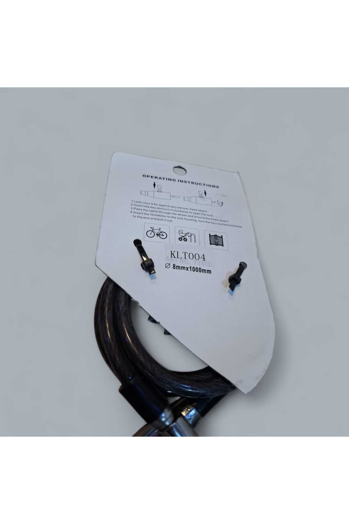 MOTOSİKLET HALAT KİLİT 12X650 TONYON ( BİSİKLET KİLİDİ)
