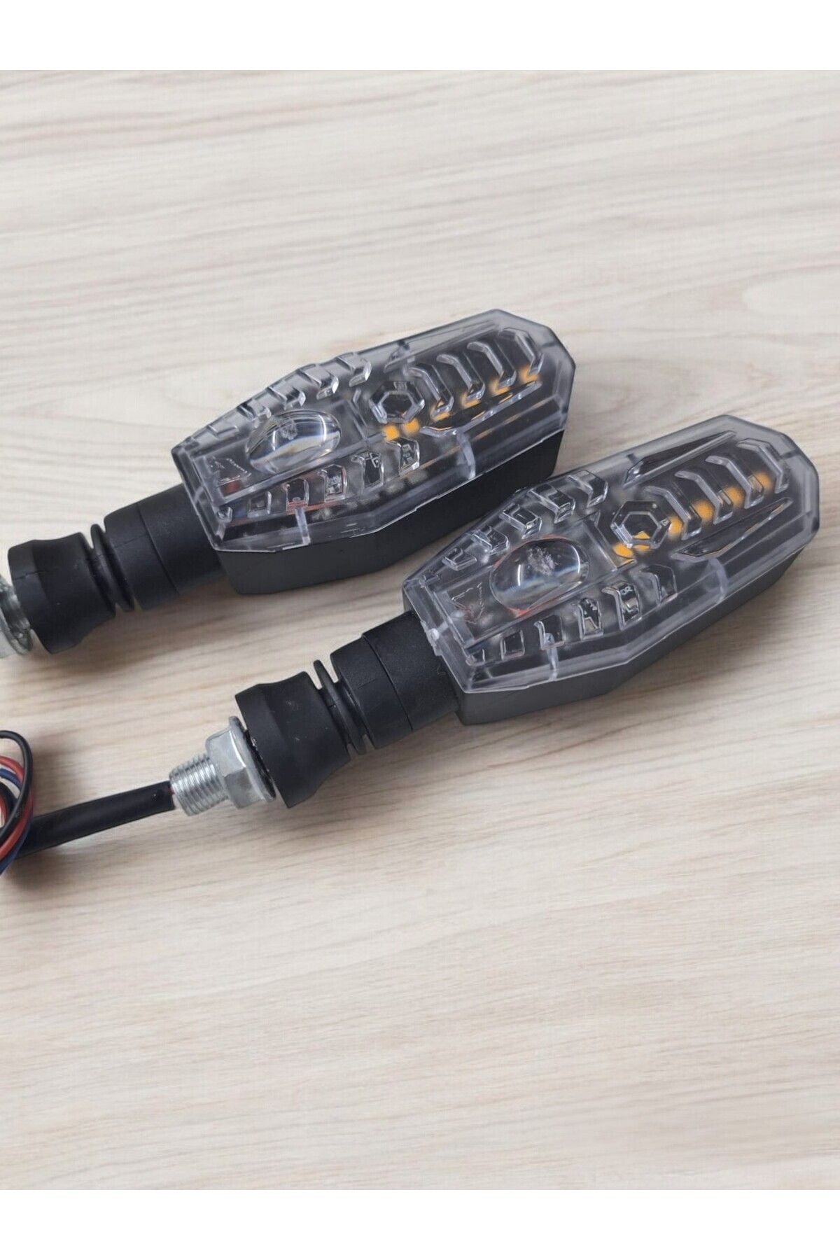 Motosiklet Led Sinyal Takım Sarı Işık Çok Fonksiyonlu Uyumlu Amerikan Park Modüllü ( 2 Adet Sinyal )