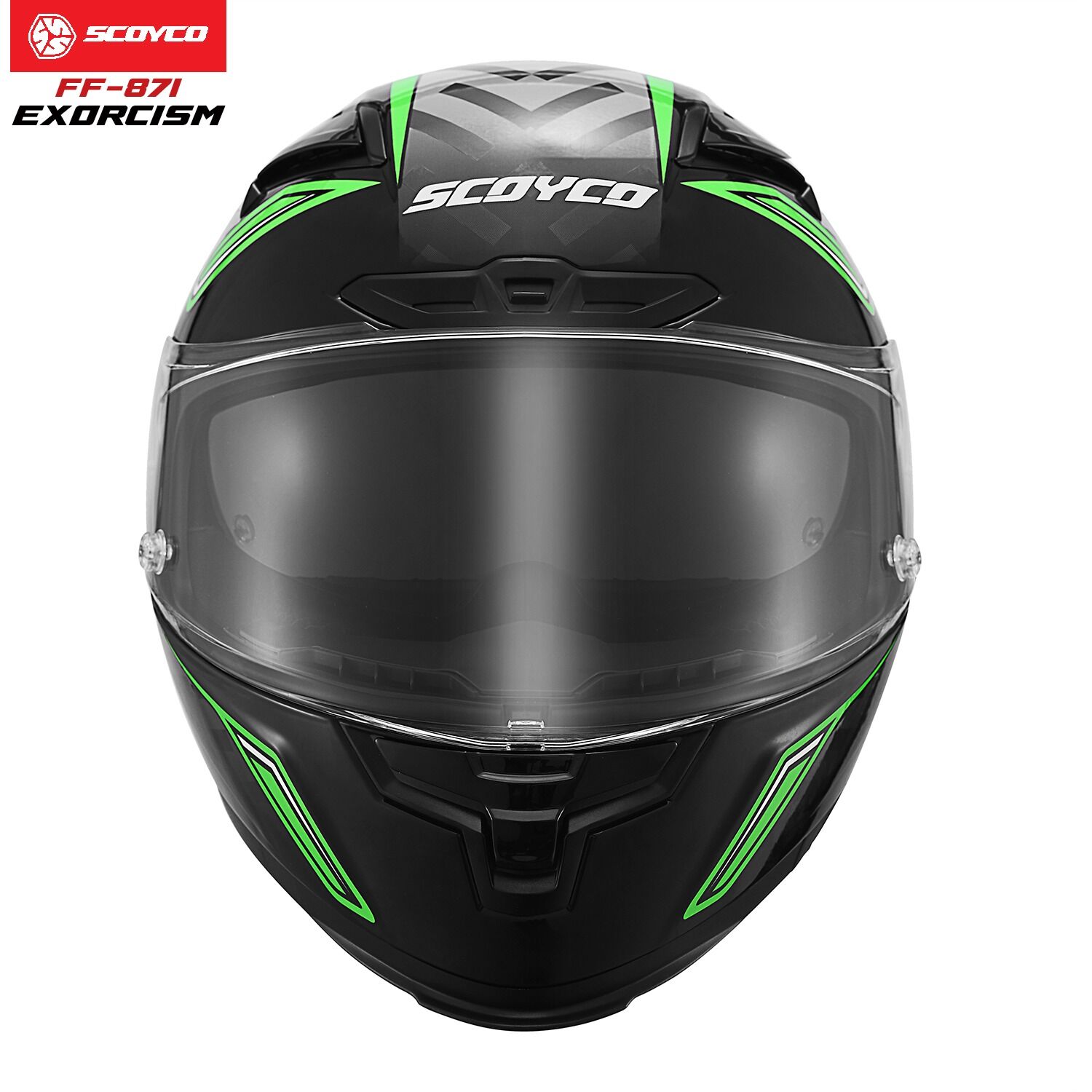  EXORCISM Full Face Kask FF-871 – Güneş Vizörlü, DOT/CE Onaylı, Intercom Uyumlu