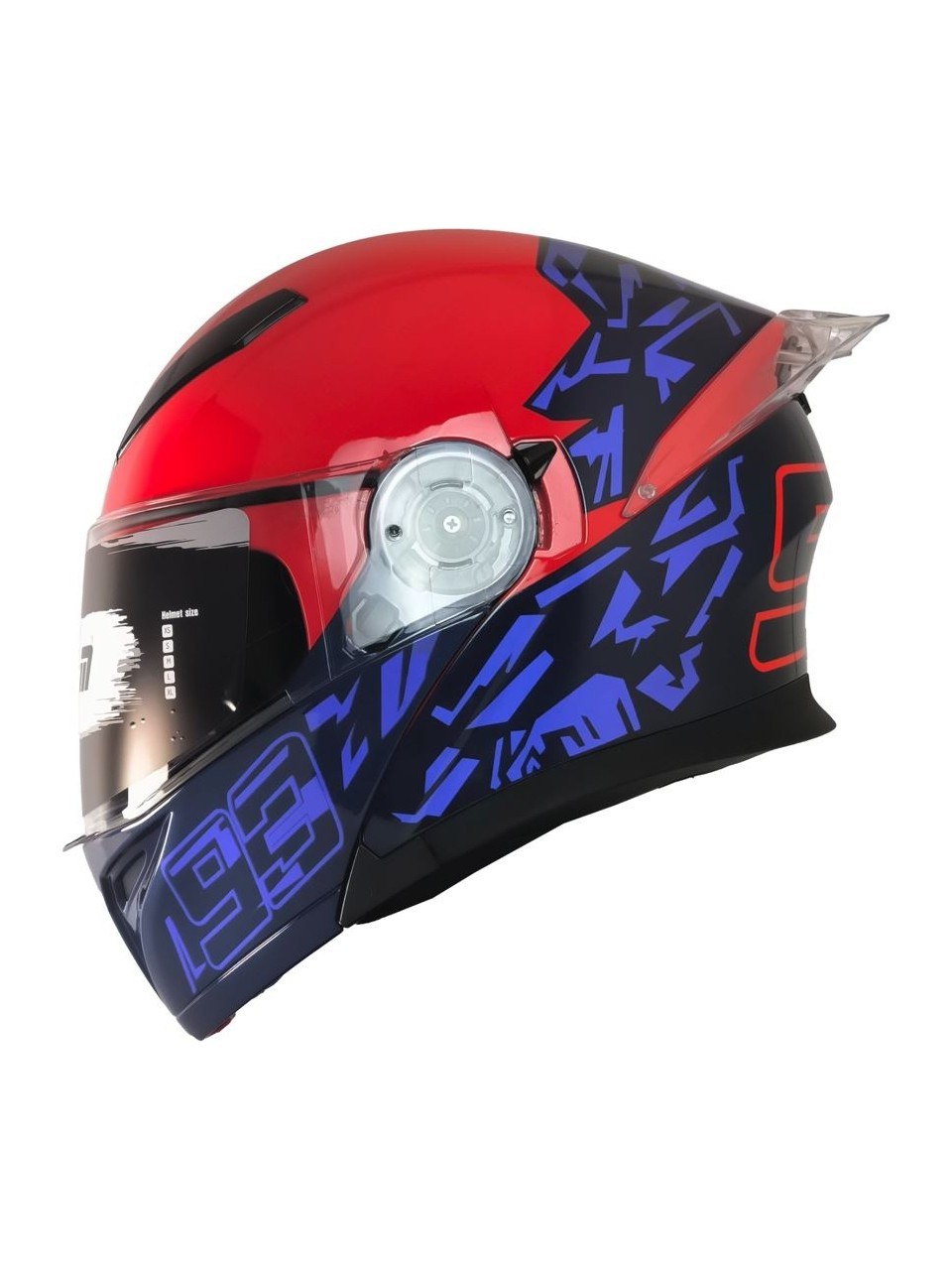 FR-965 93 Design Çene Açılır Motosiklet Kaskı | CE Onaylı, Güneş Vizörlü ABS