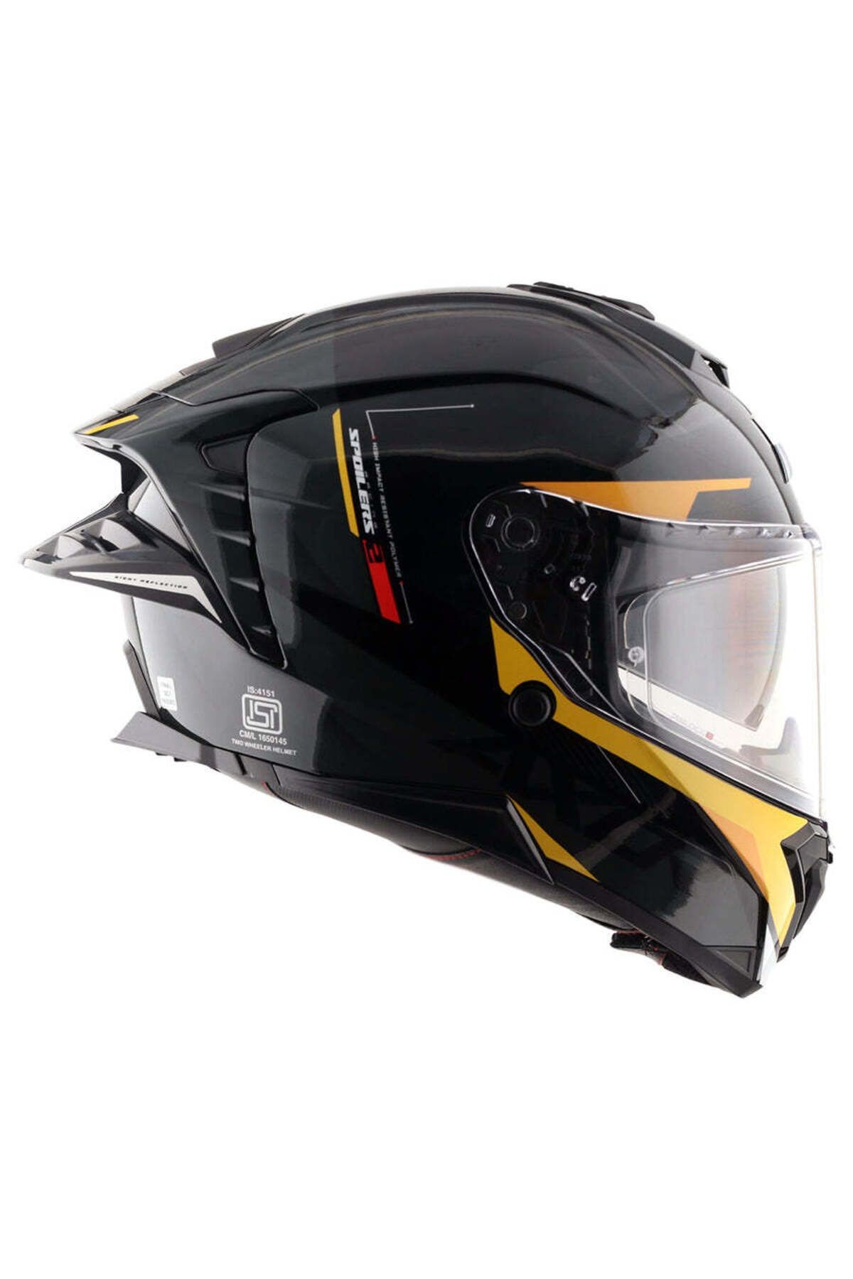 BRUTALE KRYPTIC FULL FACE PARLAK SİYAH SARI
