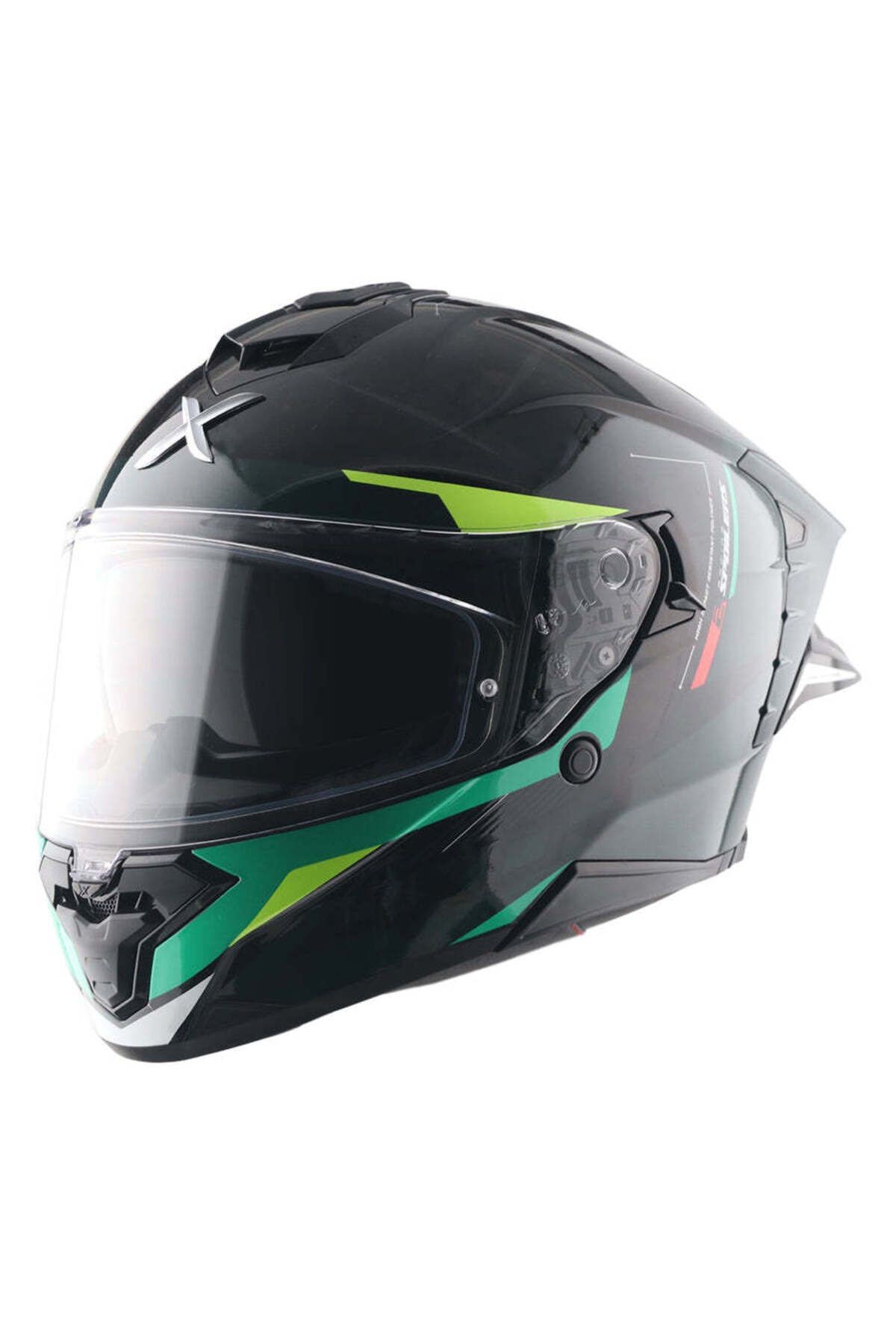 BRUTALE KRYPTIC FULL FACE PARLAK SİYAH YEŞİL