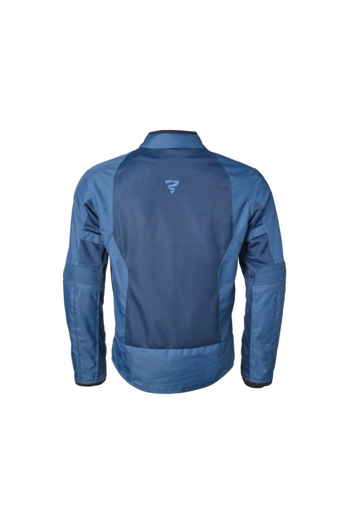 FIFTYSIX.7 NAVY BLUE Yazlık Fileli Korumalı Motosiklet Montu