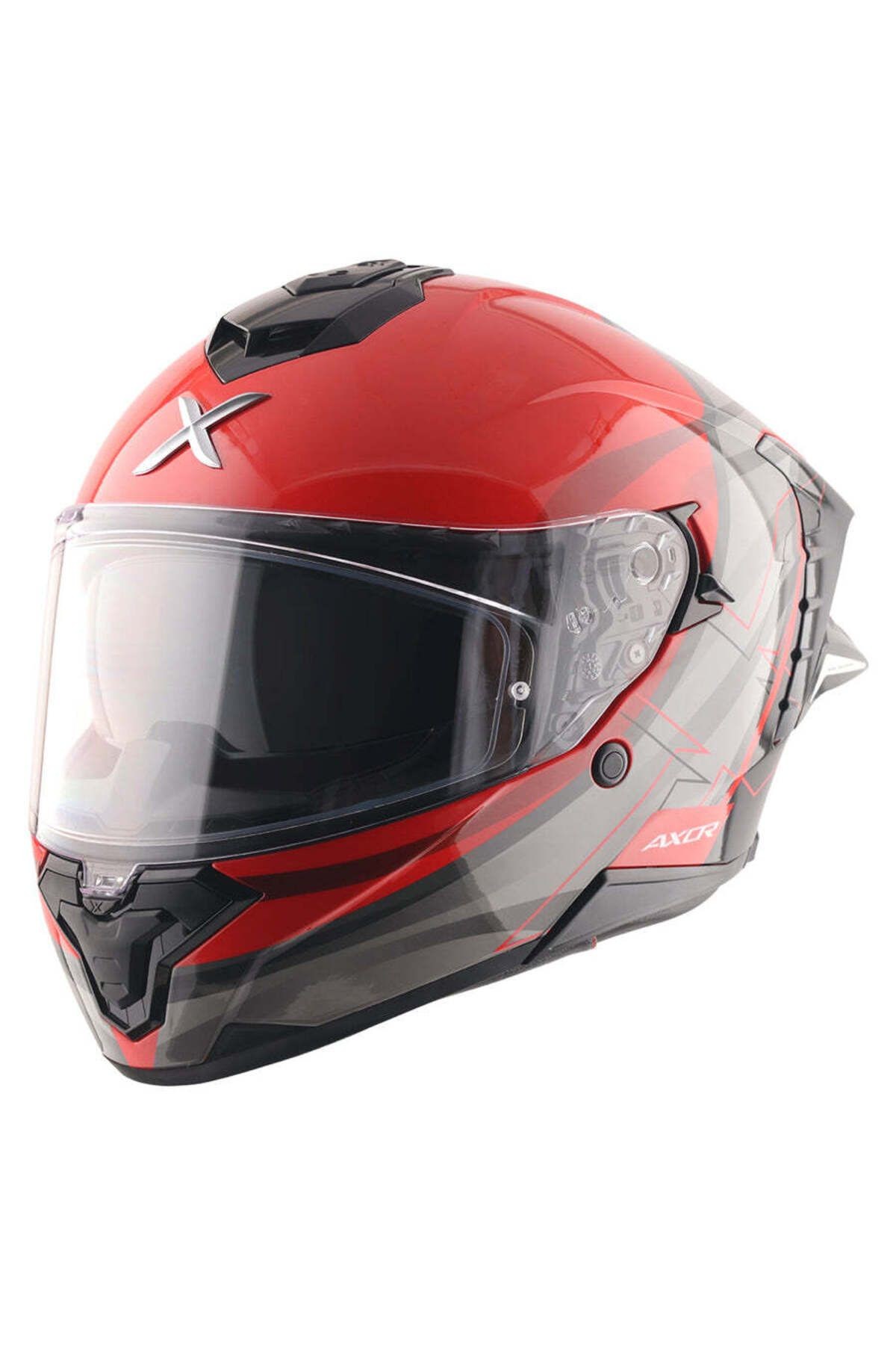 BRUTALE SURGES FULL FACE PARLAK SİYAH KIRMIZI