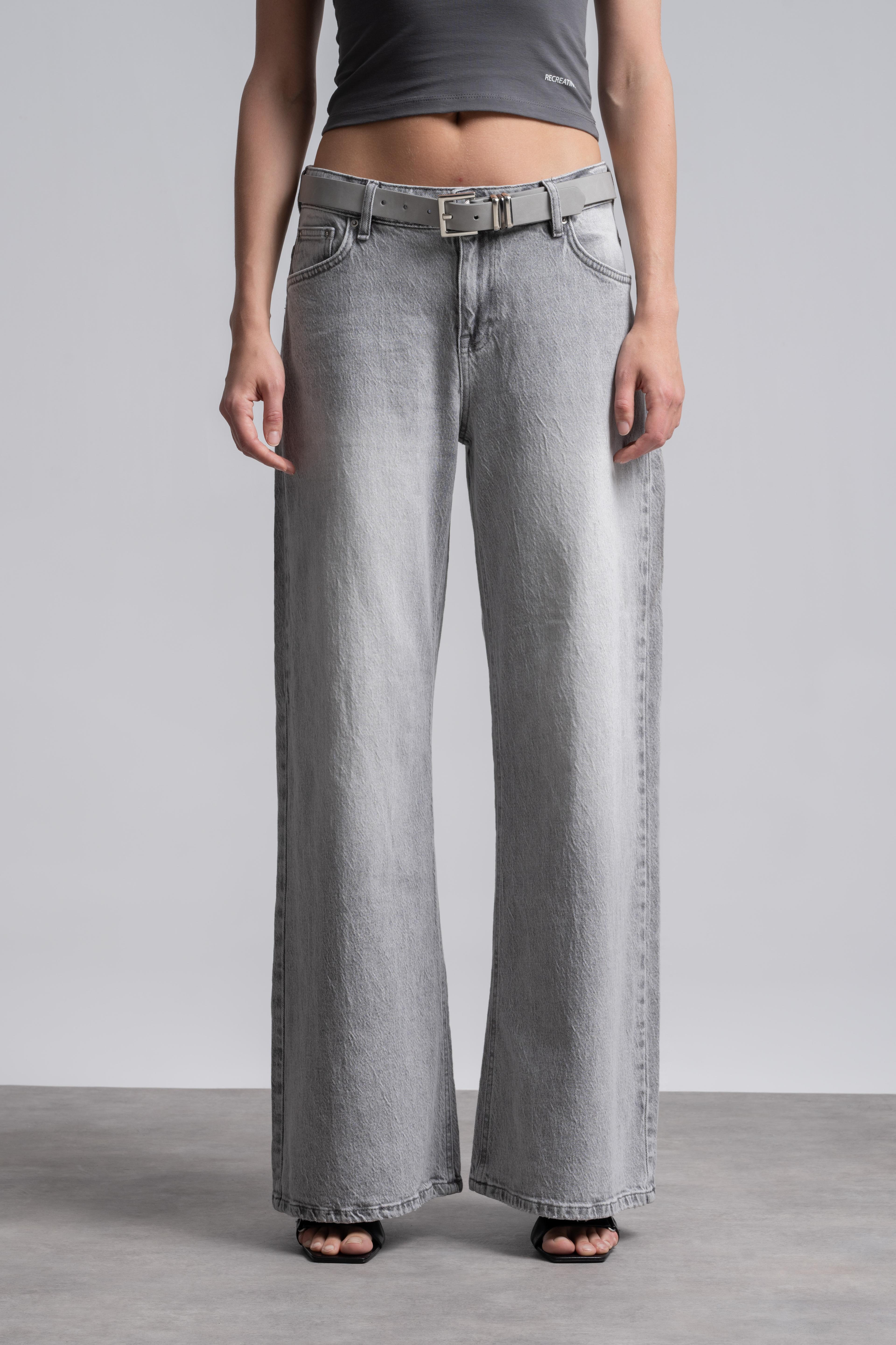 Açık Gri Baggy Jean