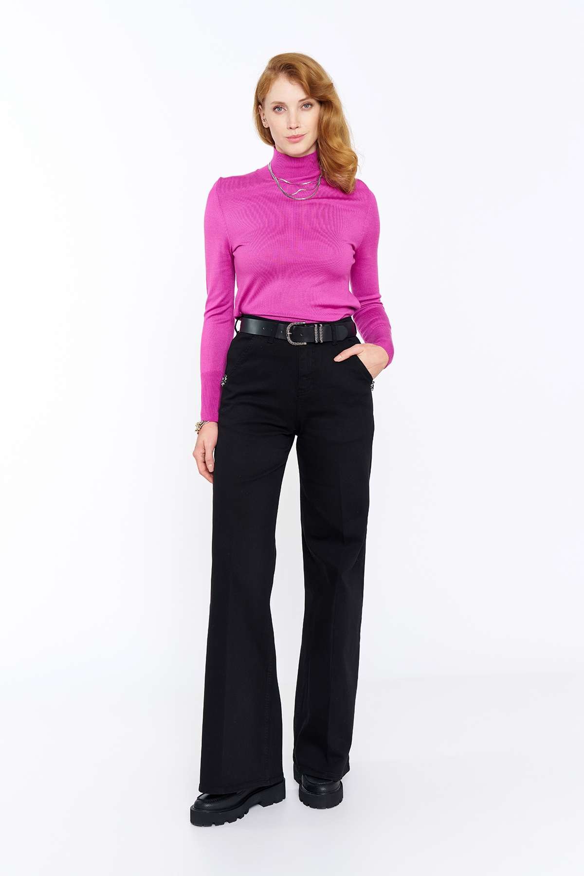 Cep Süslemeli Lisa Denim Pantolon