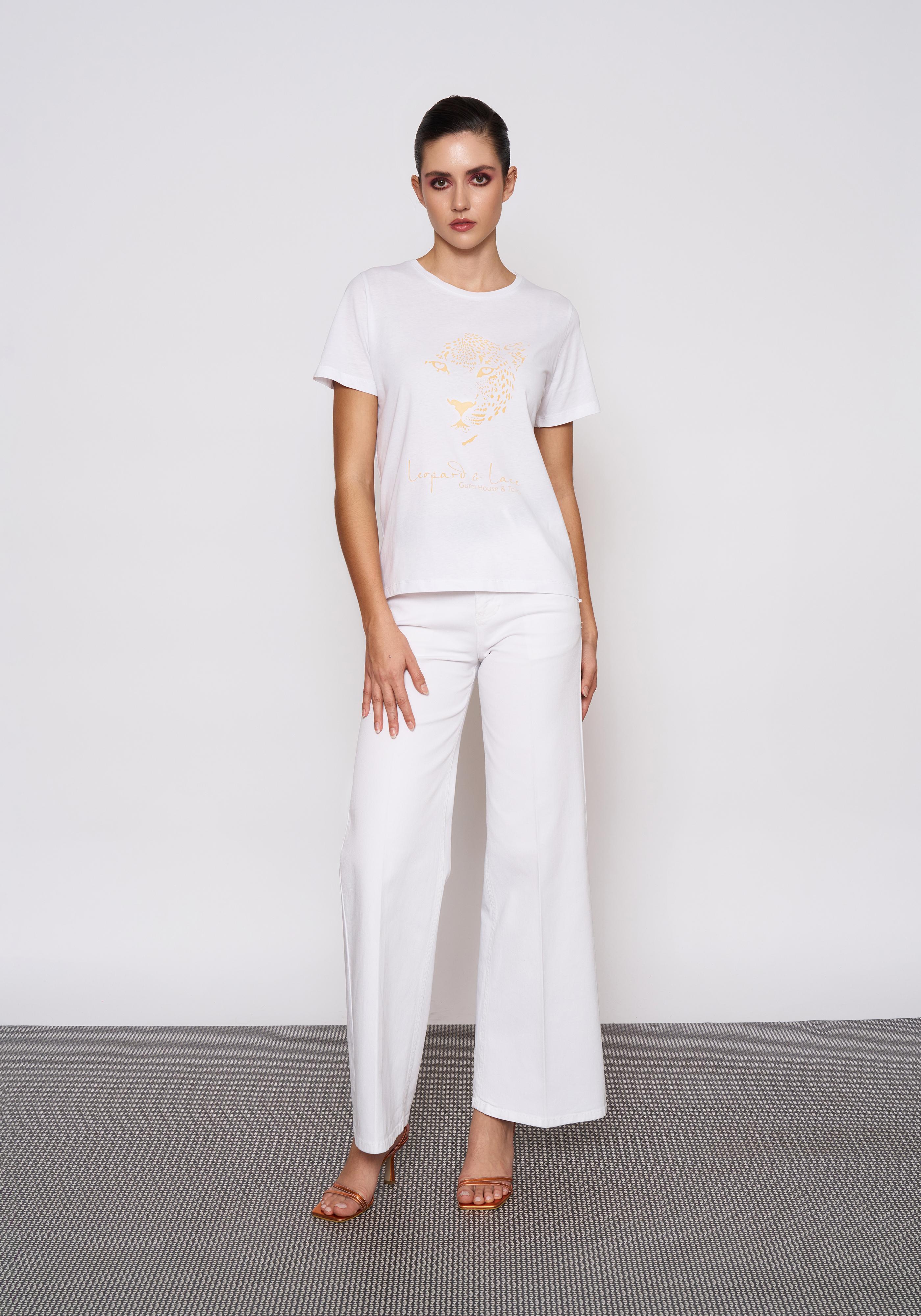Baskılı Beyaz T-Shirt