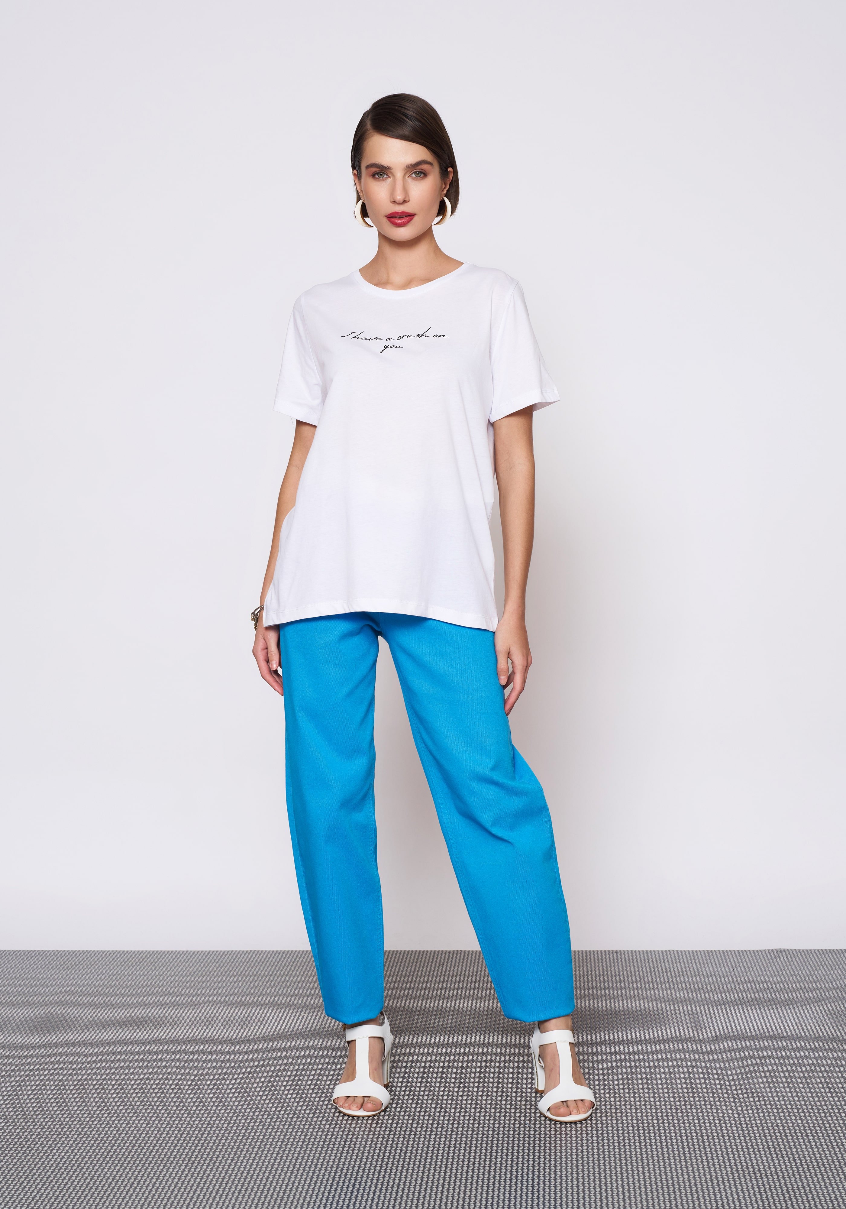 Baskılı Beyaz T-Shirt