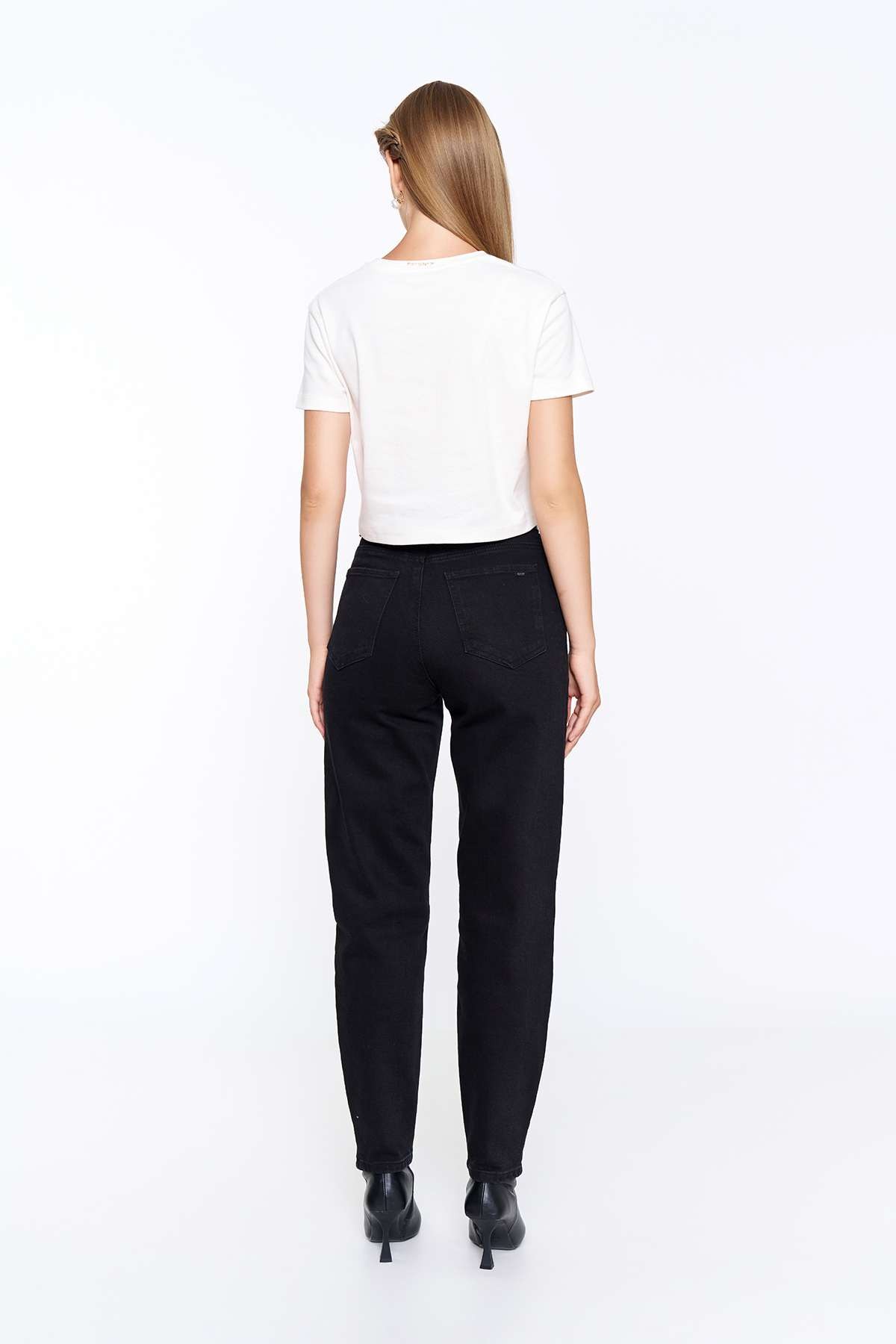 Siyah Lena Denim Pantolon