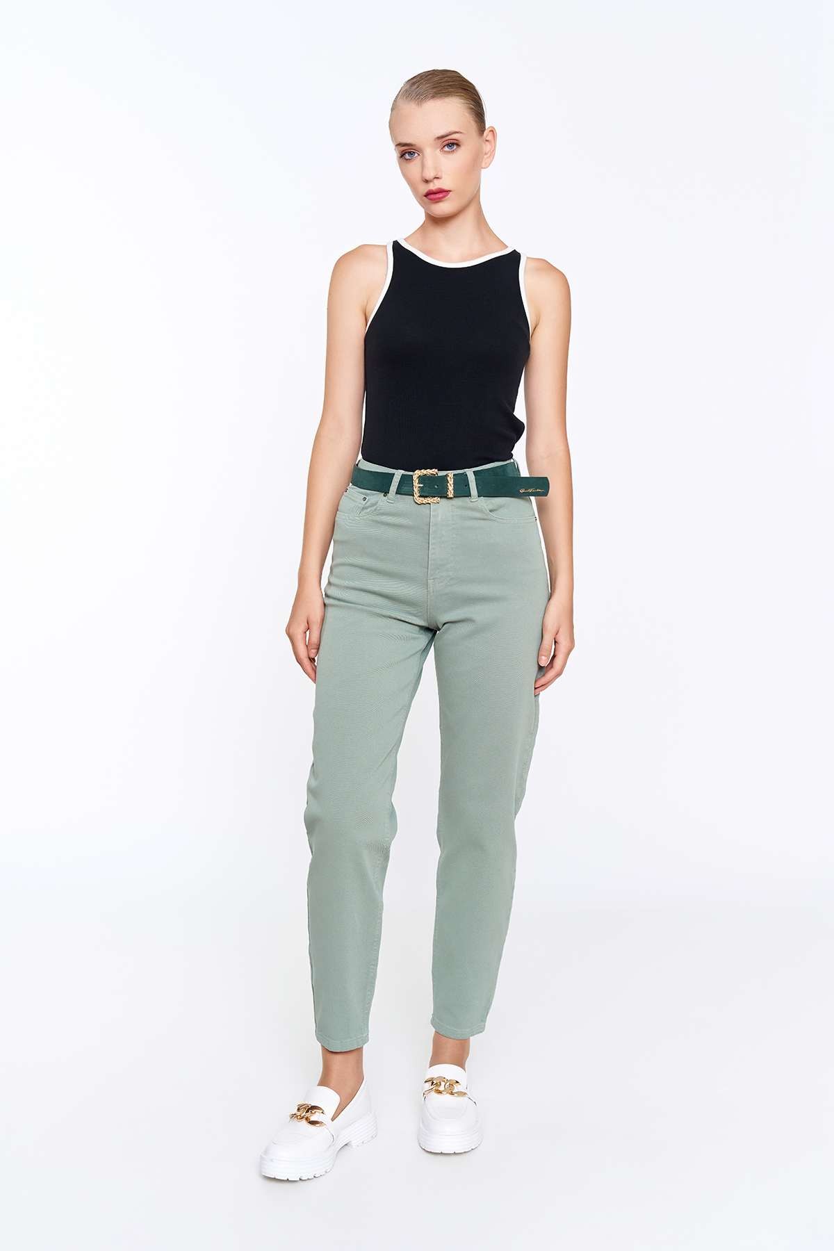 Mint Lena Denim Trousers