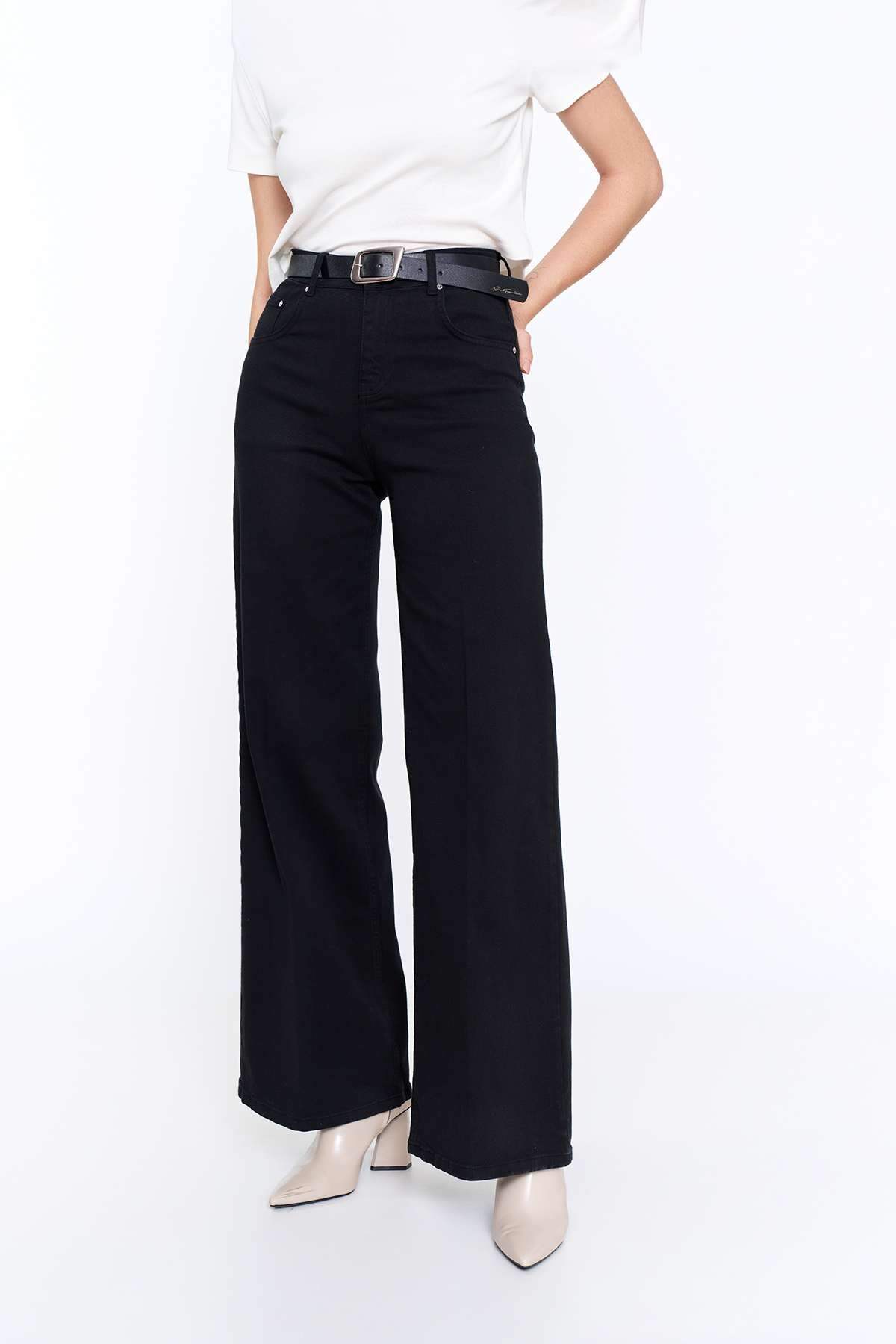 Siyah Lisa Denim Pantolon