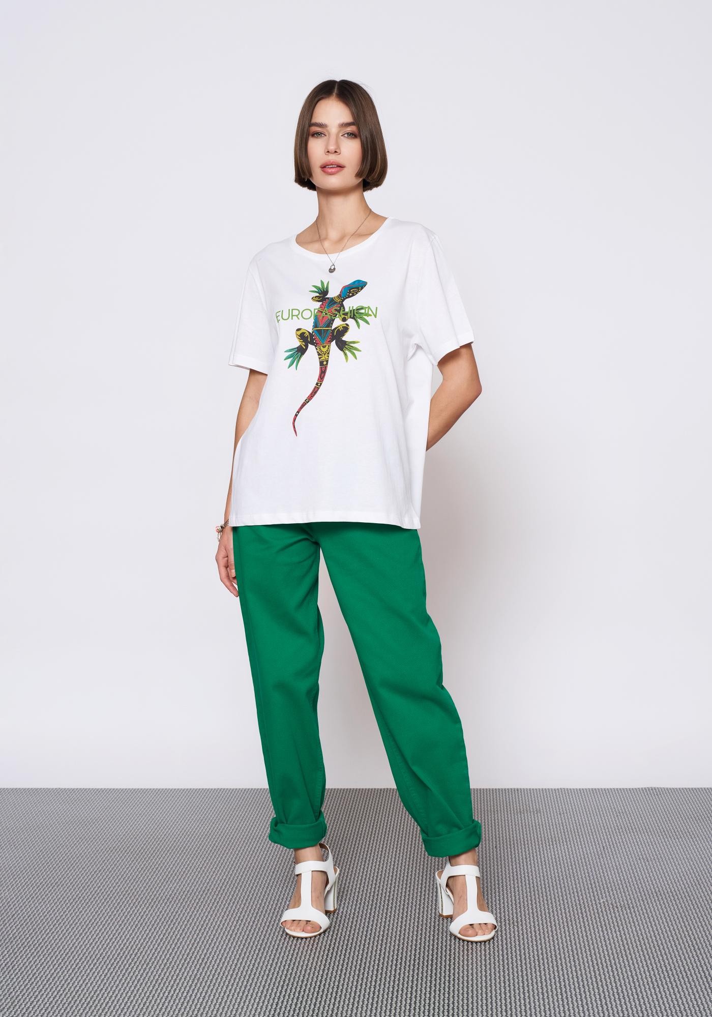 Baskılı Beyaz T-Shirt