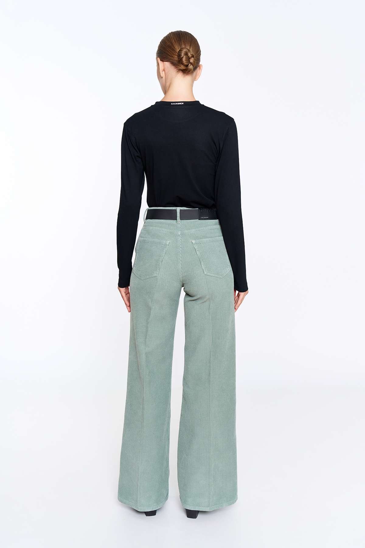 Mint Fitilli Kadife Lisa Pantolon