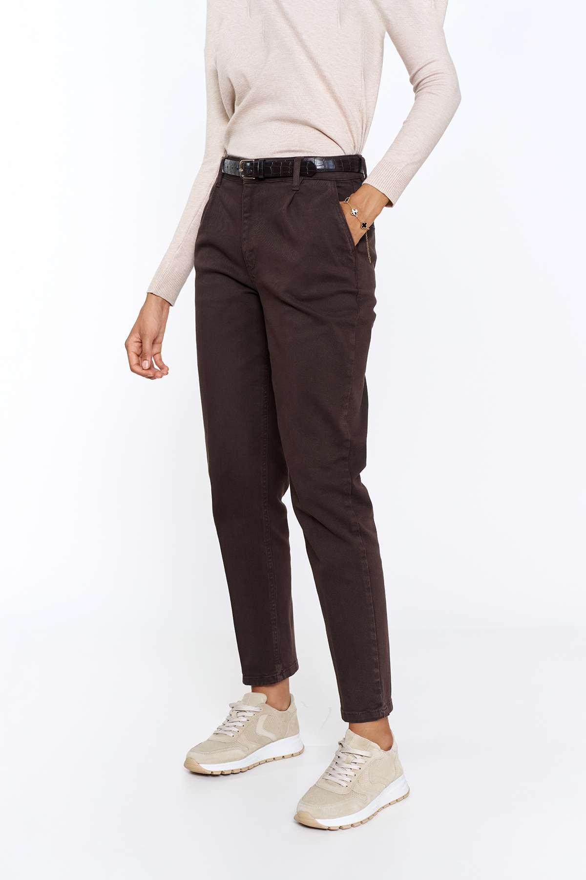 Kahverengi Chino Denim Pantolon