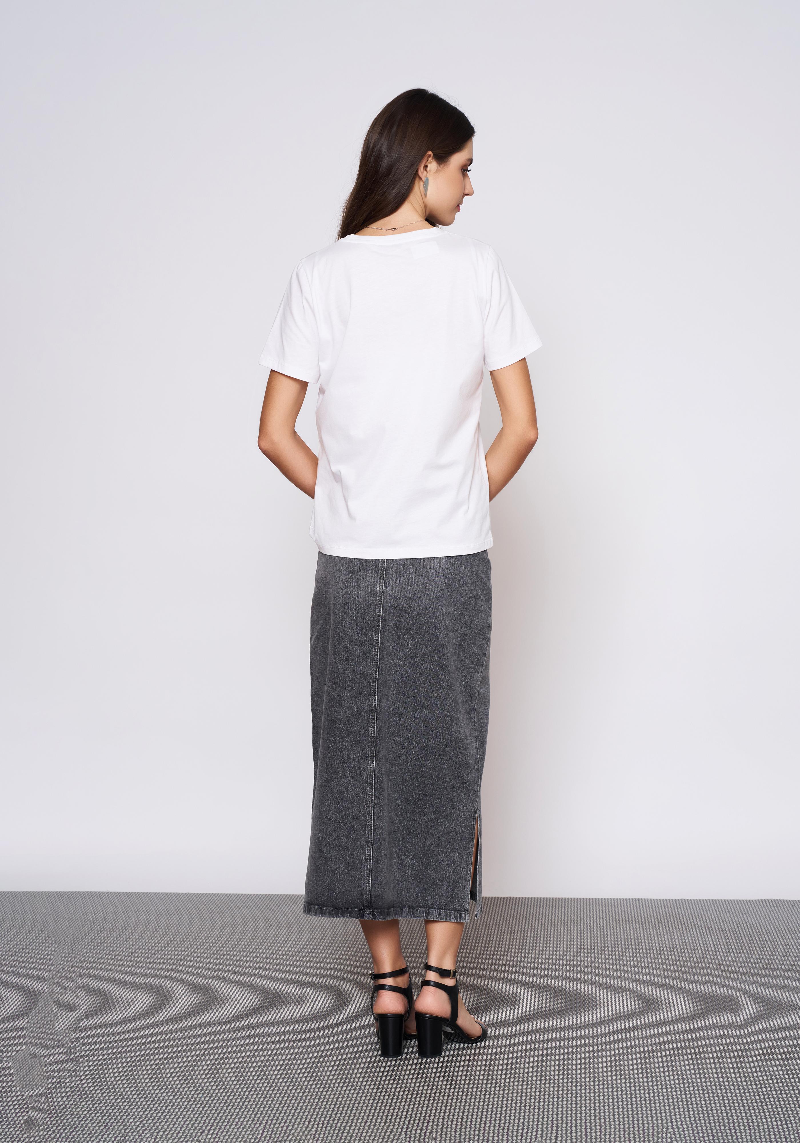 Baskılı Beyaz T-Shirt