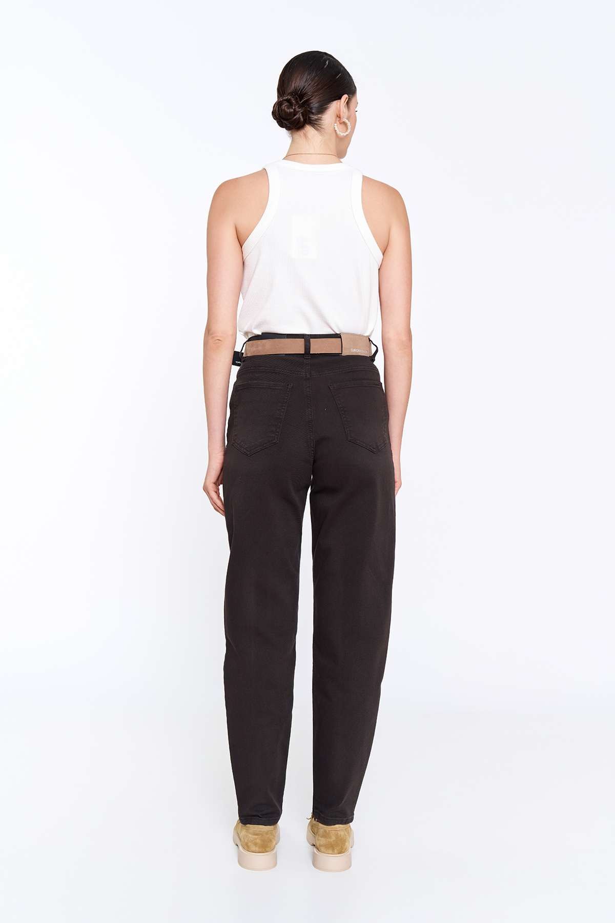 Kahverengi Lena Denim Pantolon