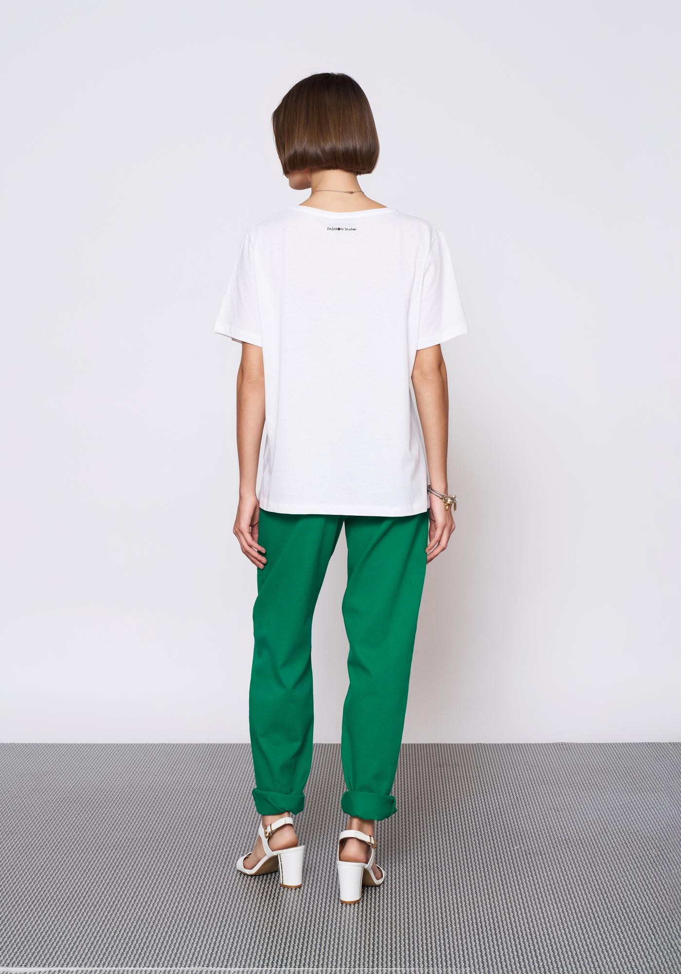 Baskılı Beyaz T-Shirt