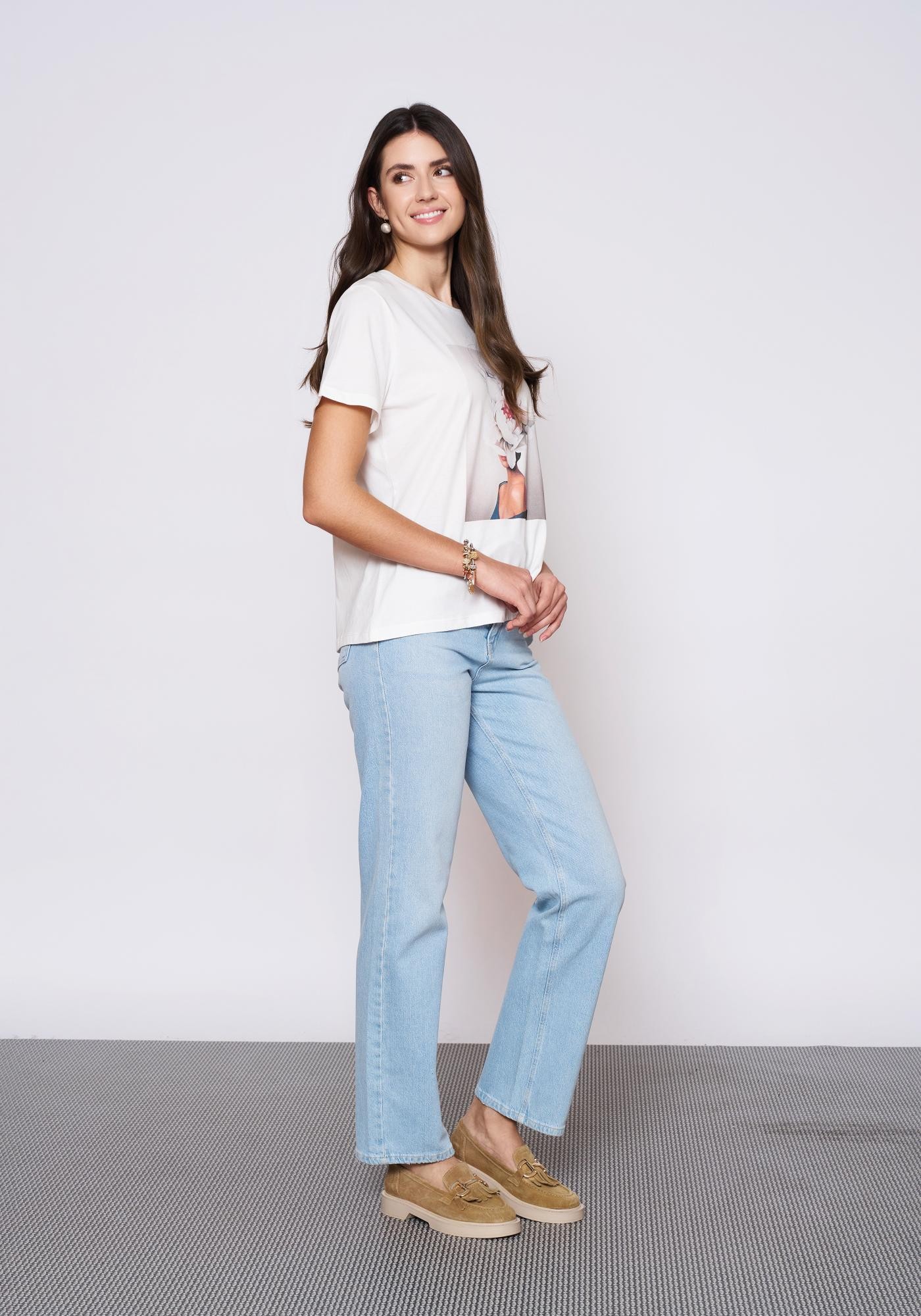 Baskılı Beyaz T-Shirt