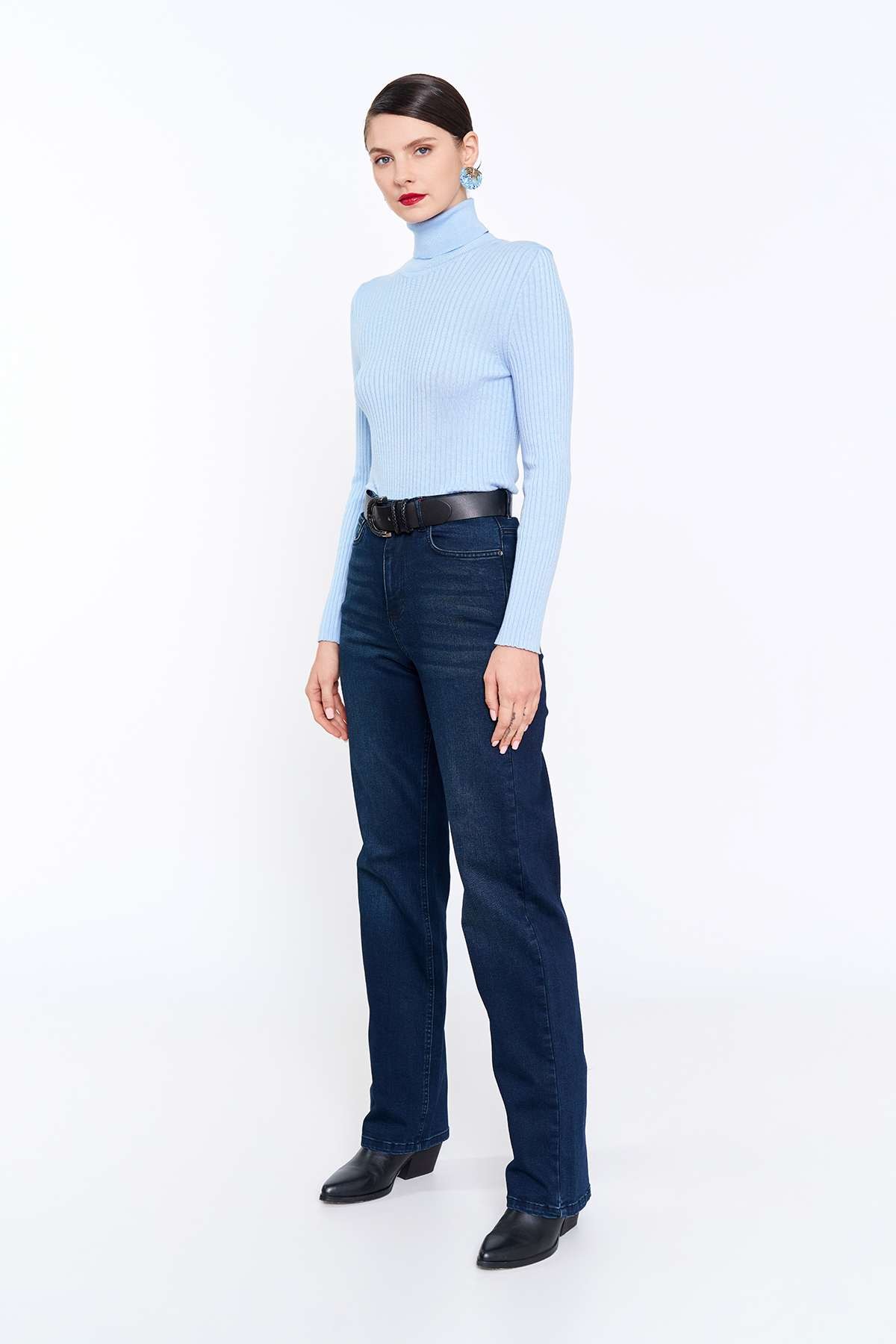 Lacivert Mom Jean