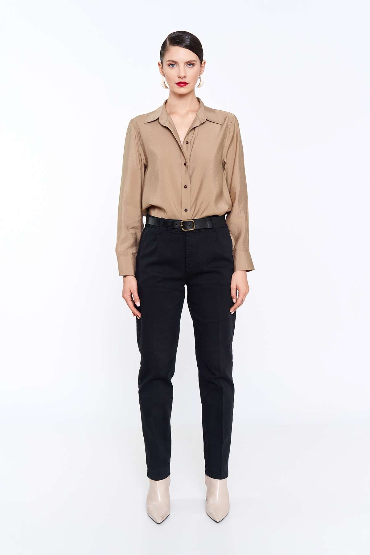 Siyah Chino Denim Pantolon
