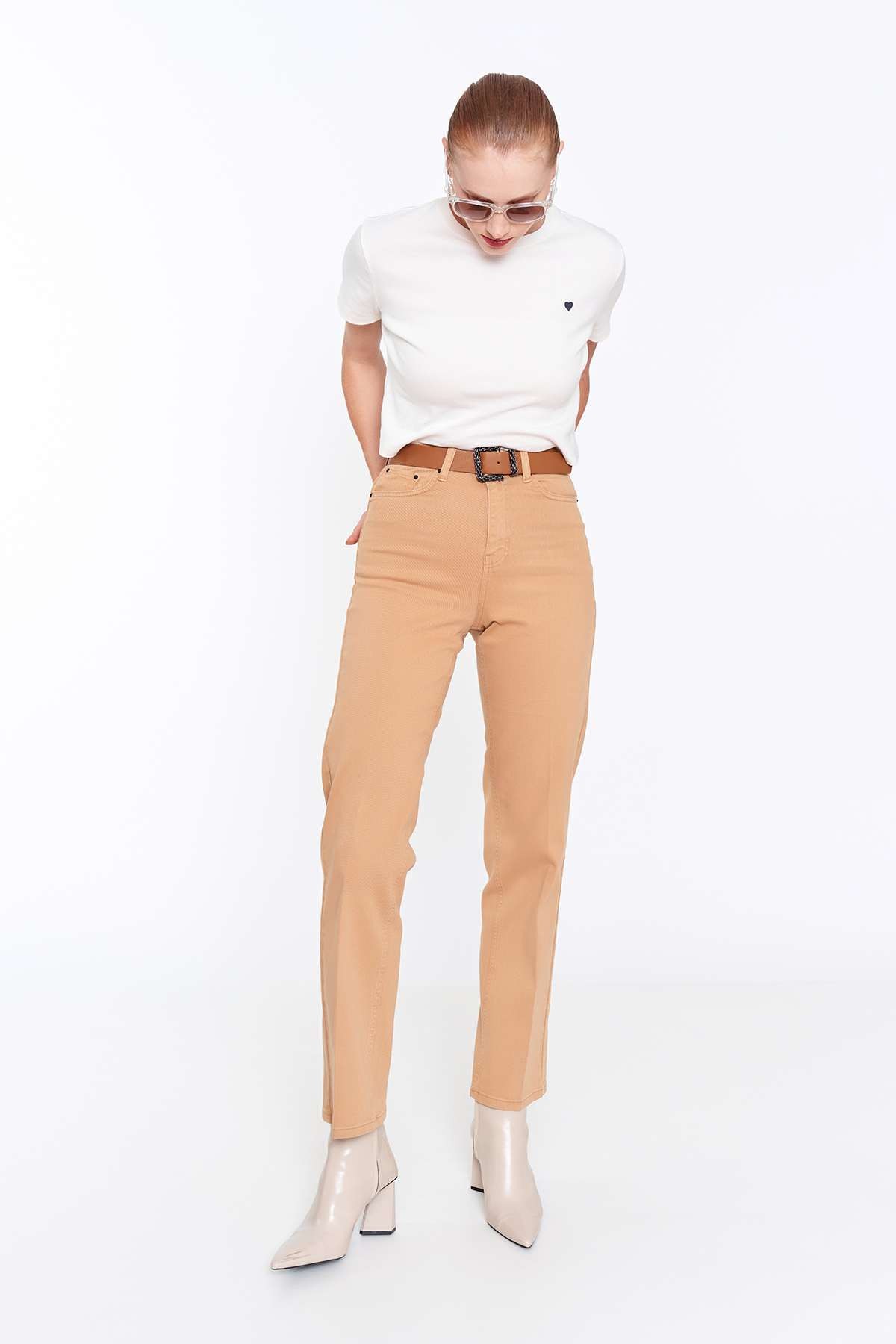 Camel Denim Pantolon