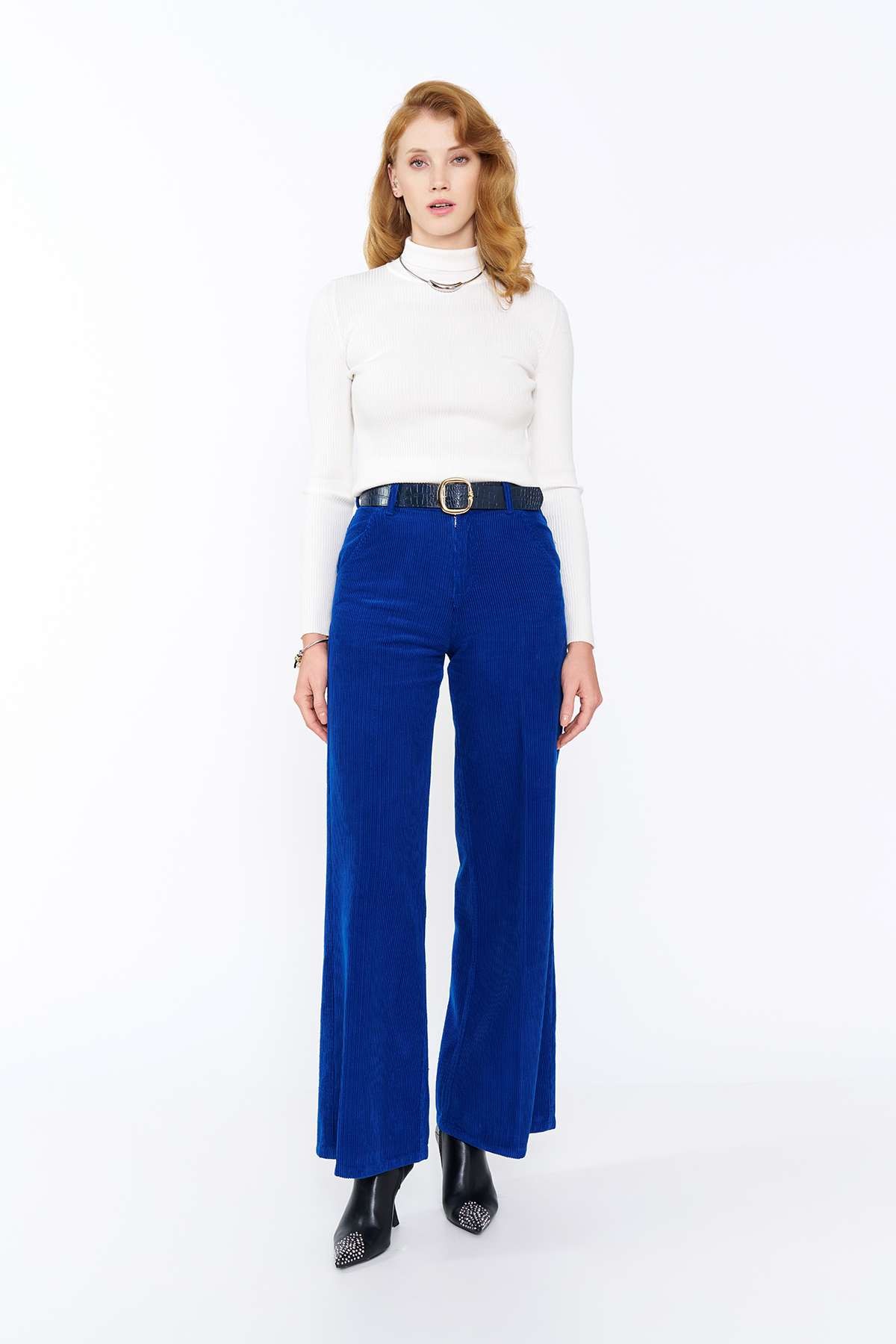 Saks Mavi Lisa Denim Pantolon