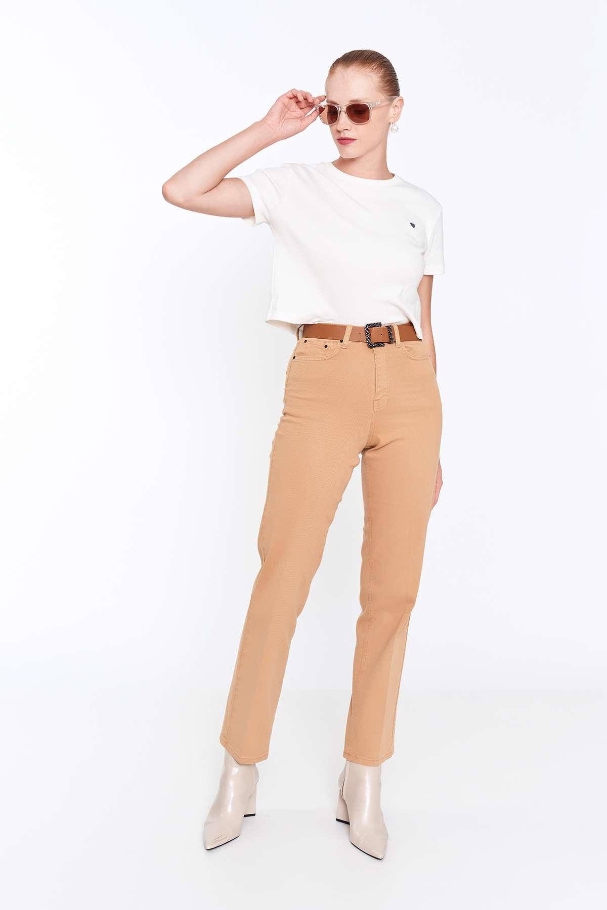 Camel Denim Pantolon