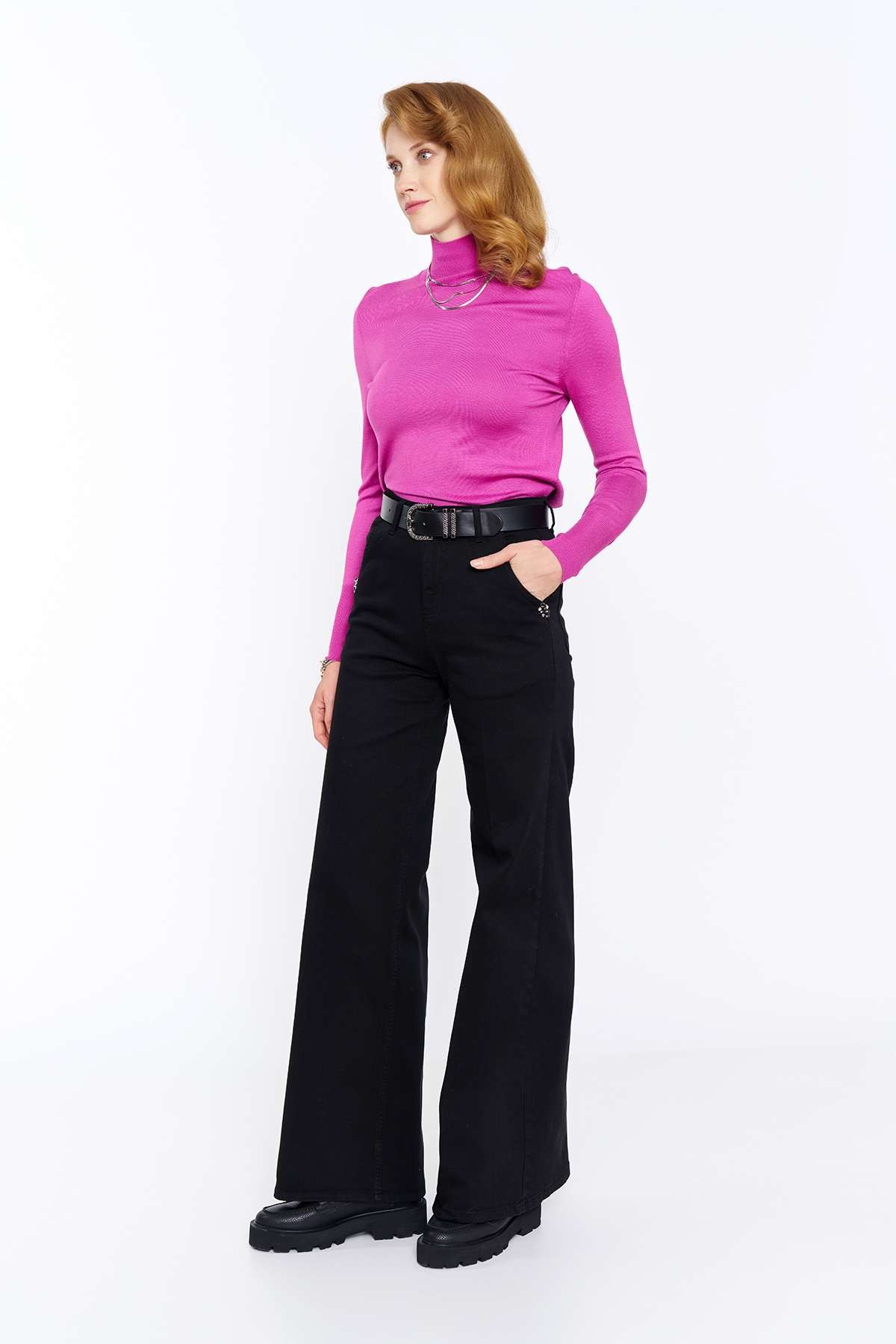 Cep Süslemeli Lisa Denim Pantolon