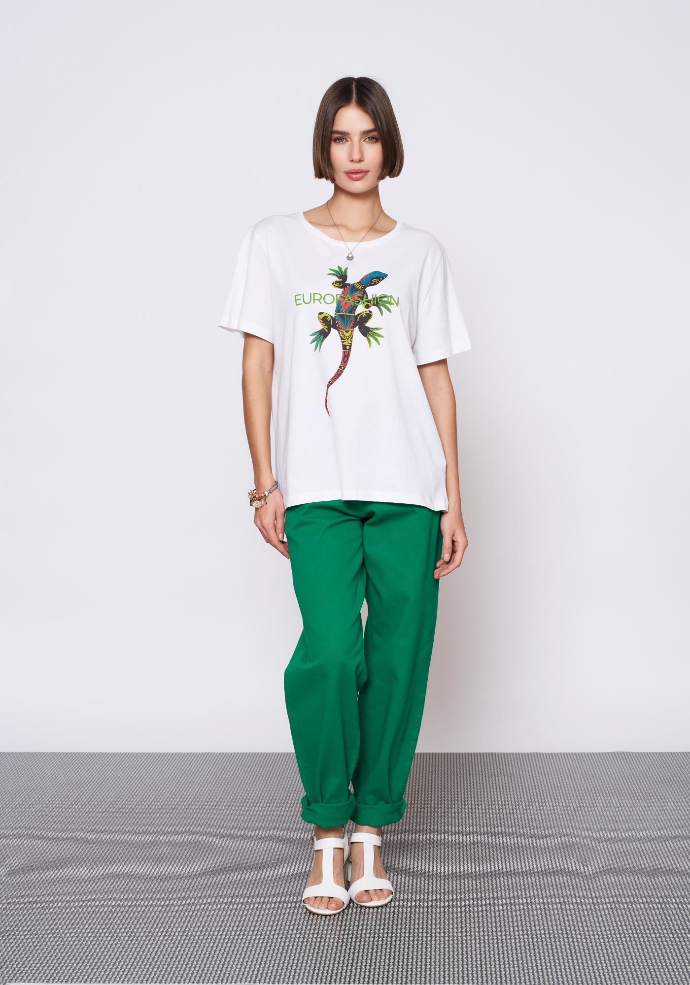 Baskılı Beyaz T-Shirt