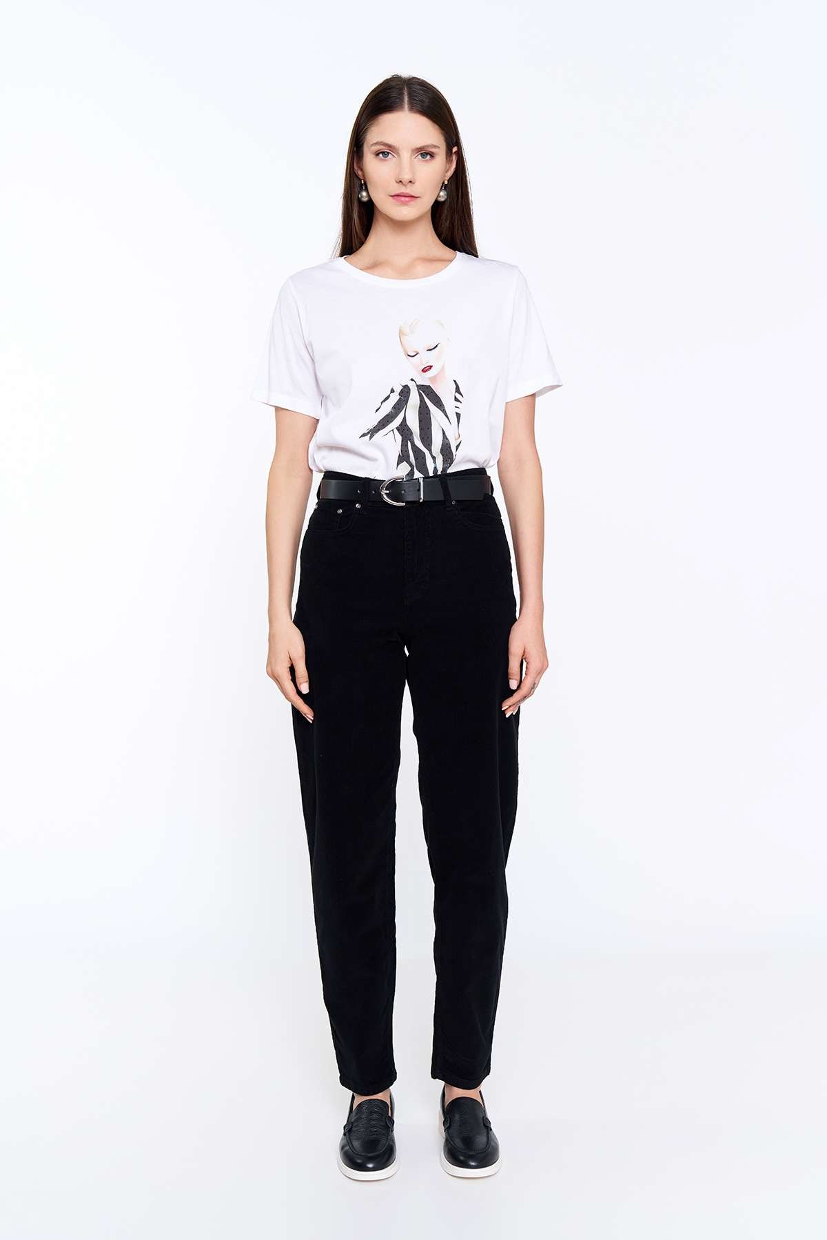 Siyah Lena Denim Pantolon