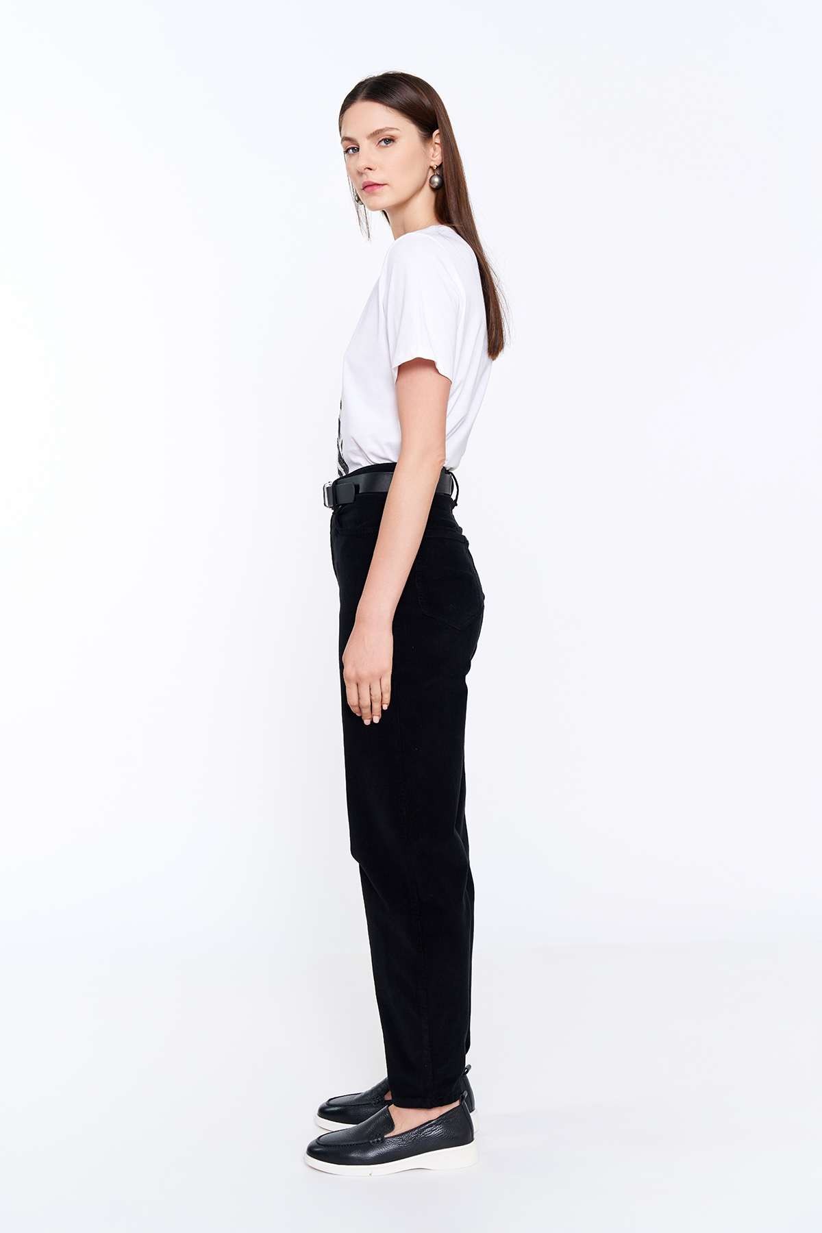 Siyah Lena Denim Pantolon