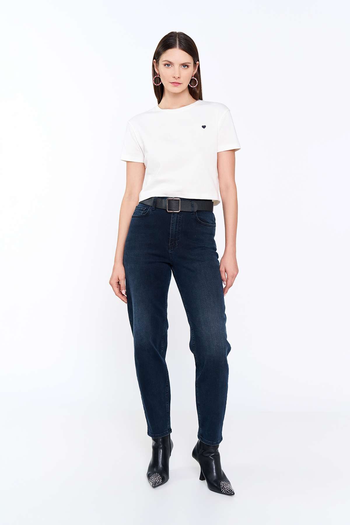 Lacivert Mom Jean