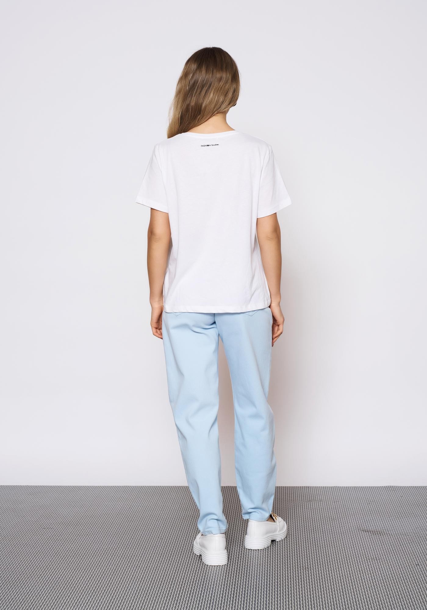 Baskılı Beyaz T-Shirt