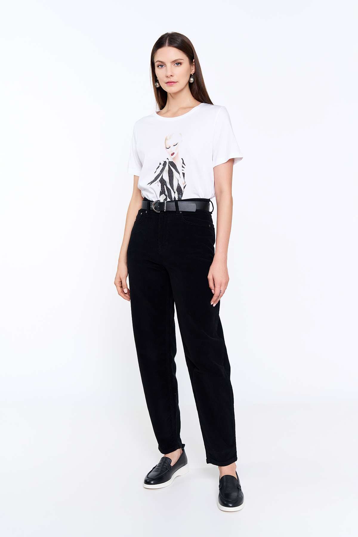 Siyah Lena Denim Pantolon