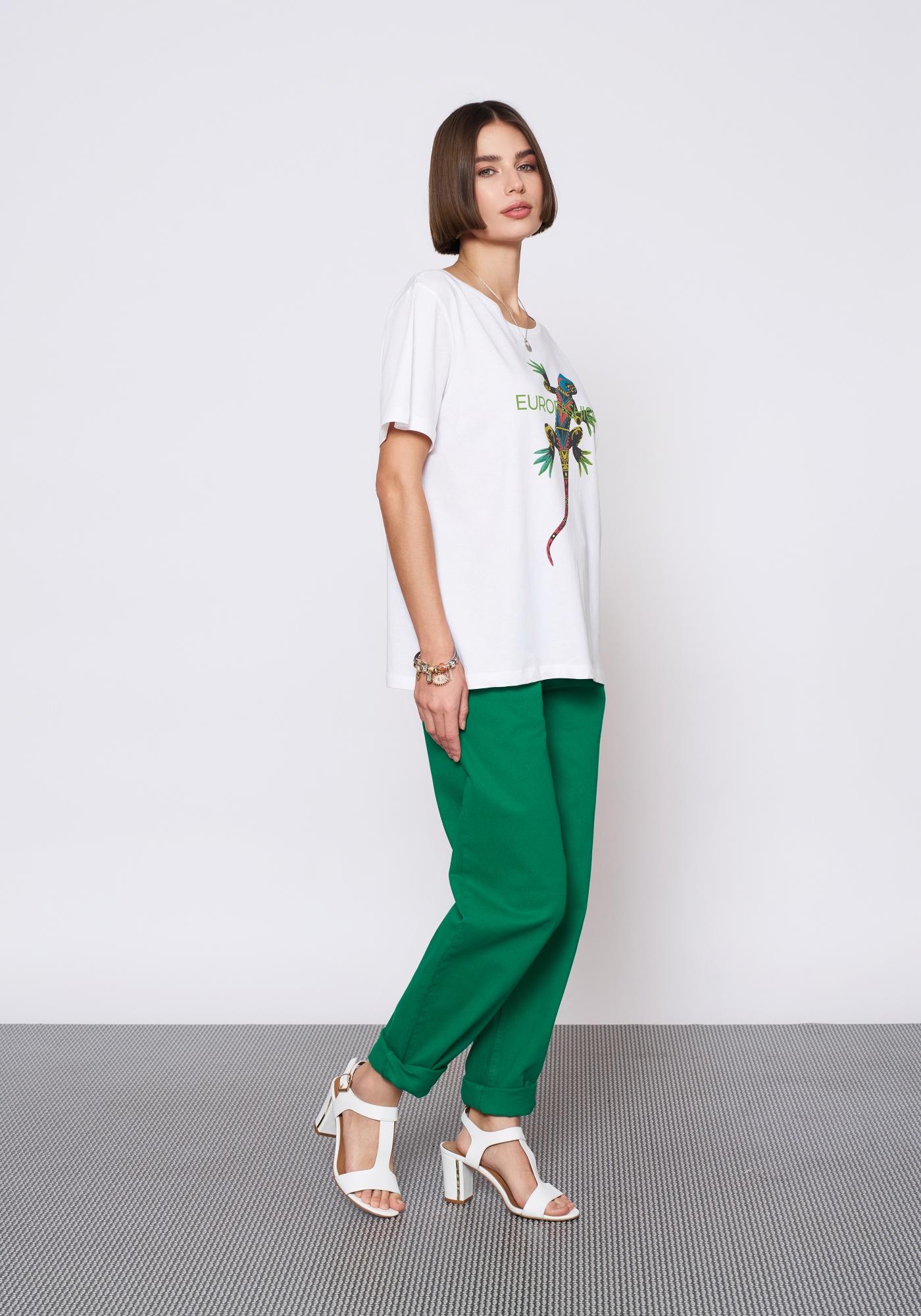 Baskılı Beyaz T-Shirt