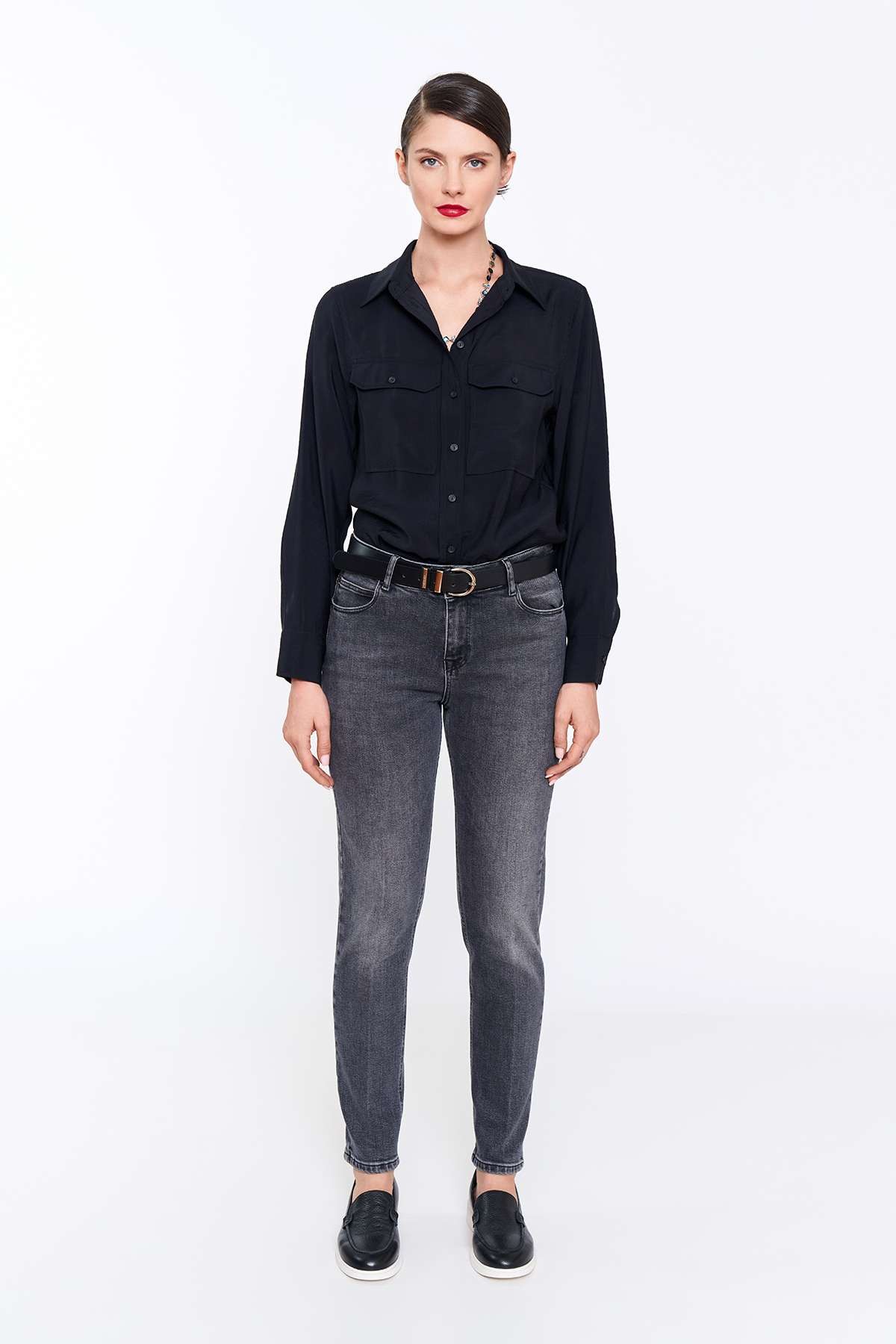 Gri Relax Fit Jean