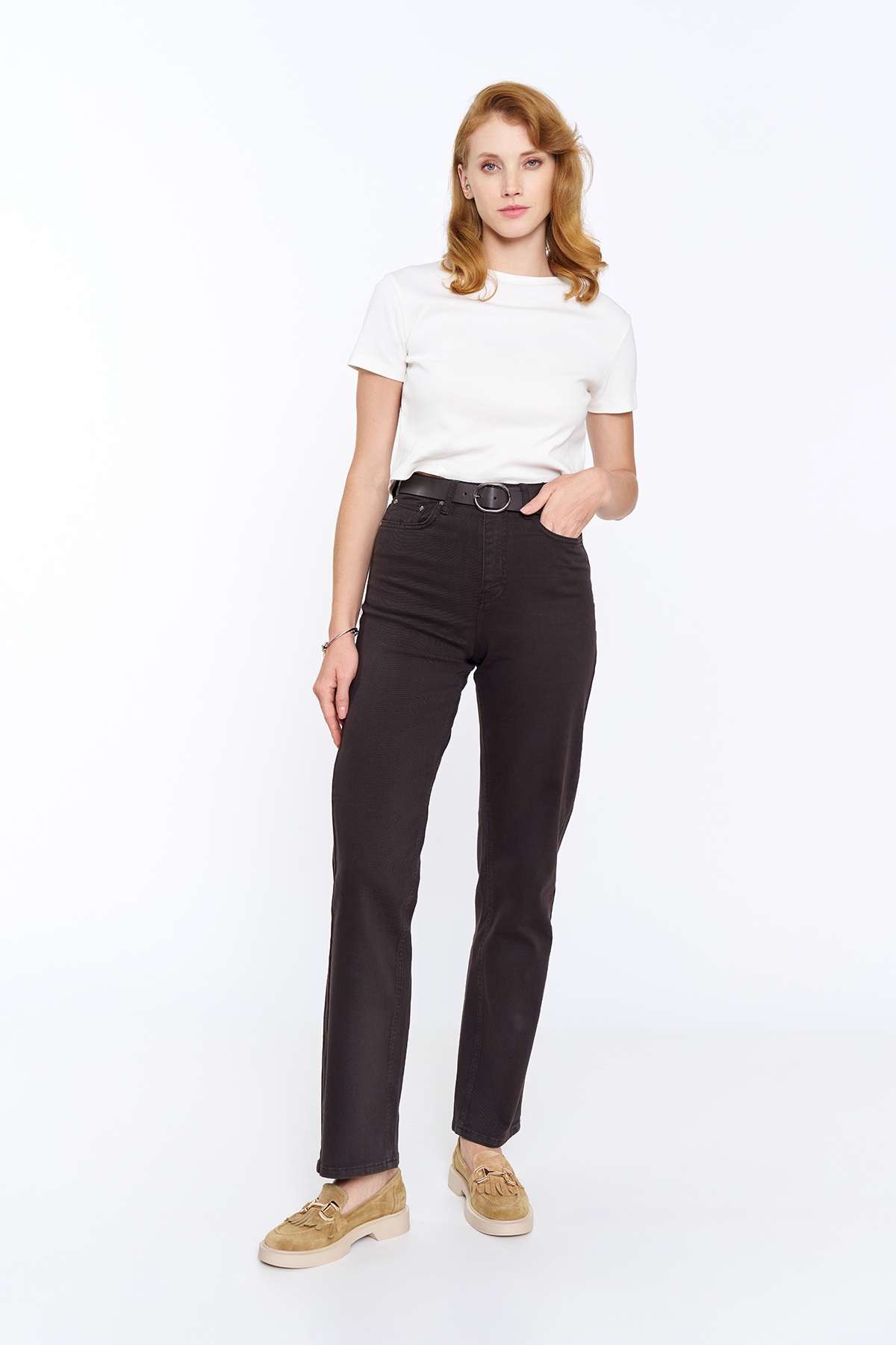 Kahverengi Emma Denim Pantolon