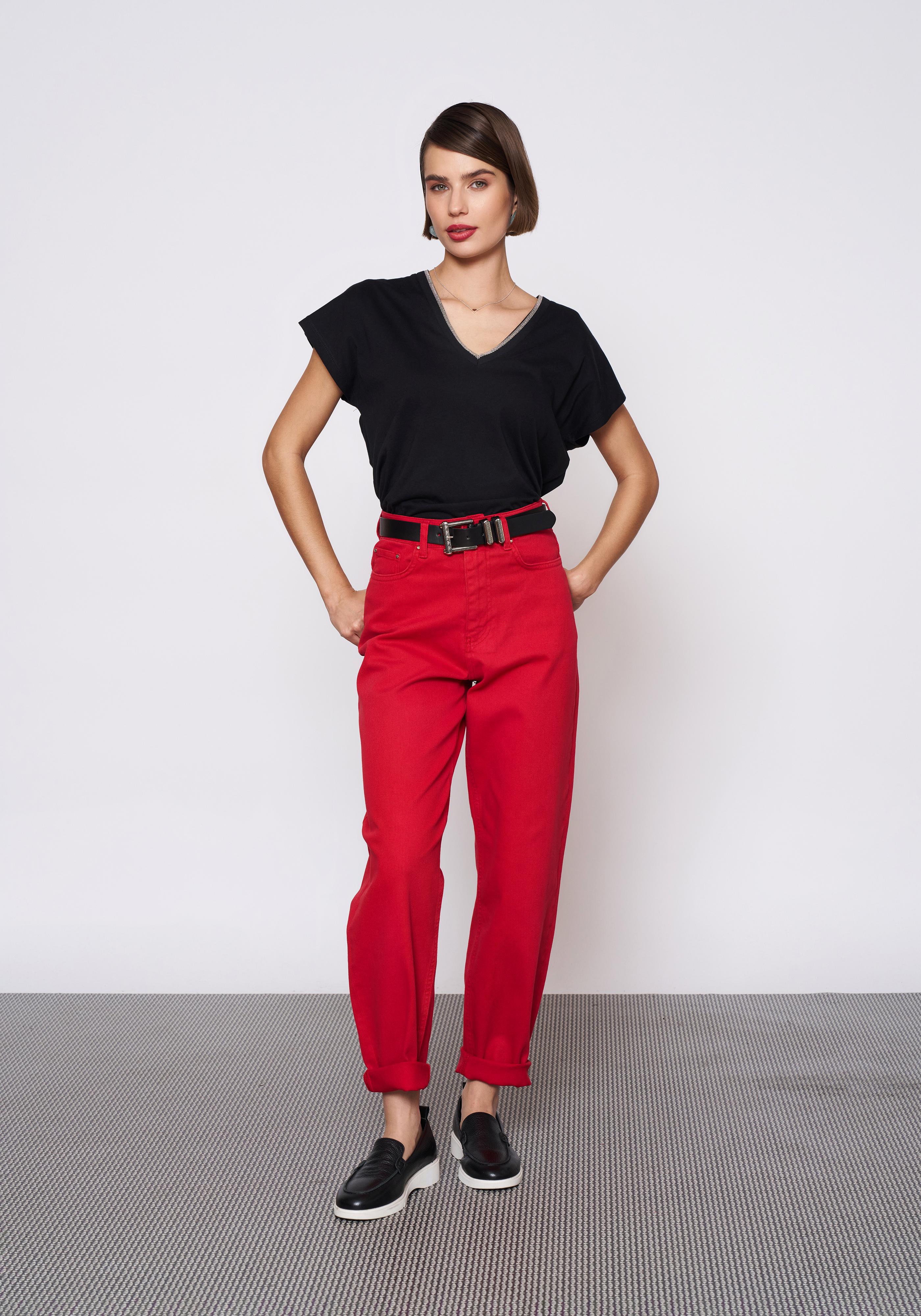 Lena Klasik Cep Denim Pantolon
