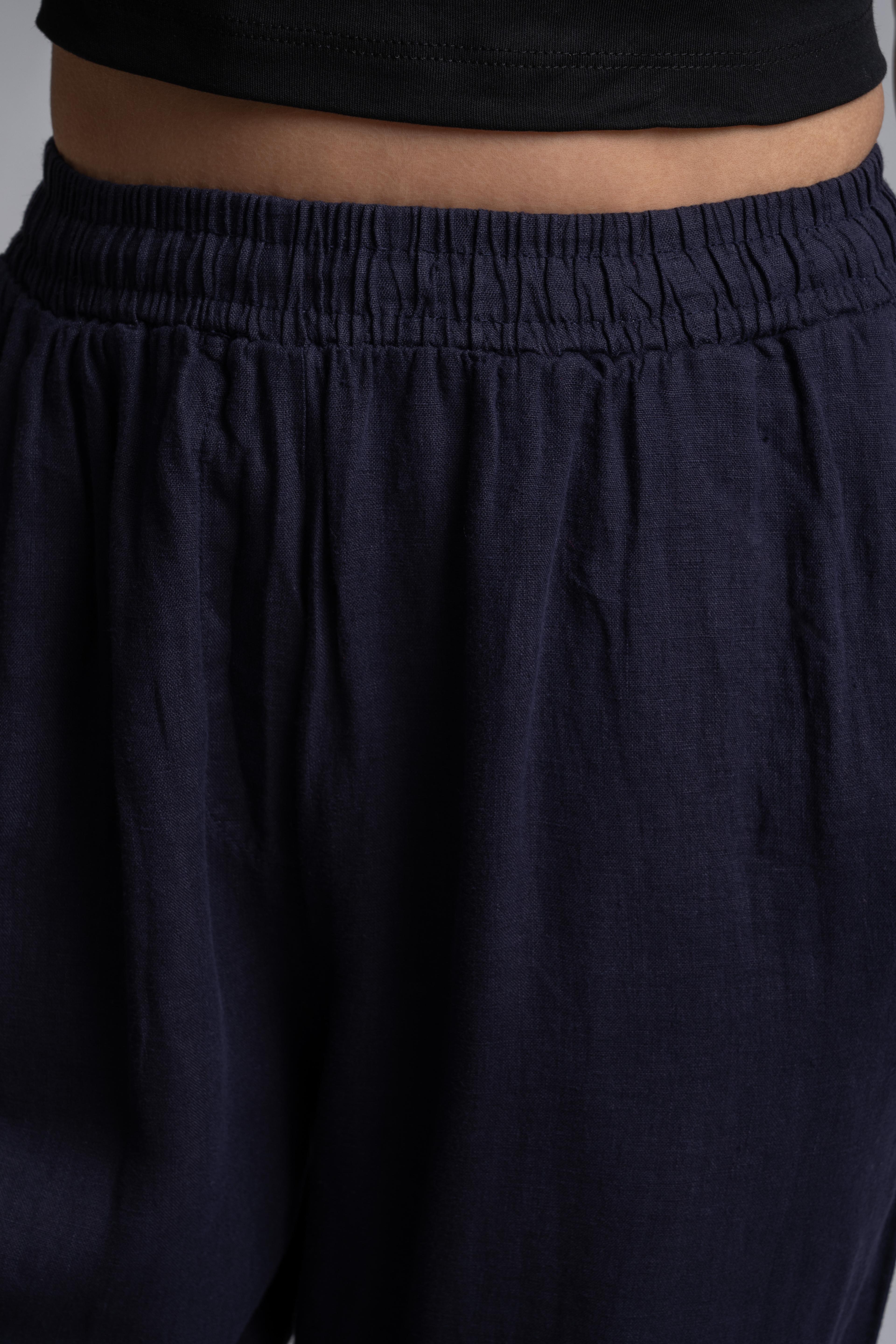 Beli Lastikli Keten Pantolon