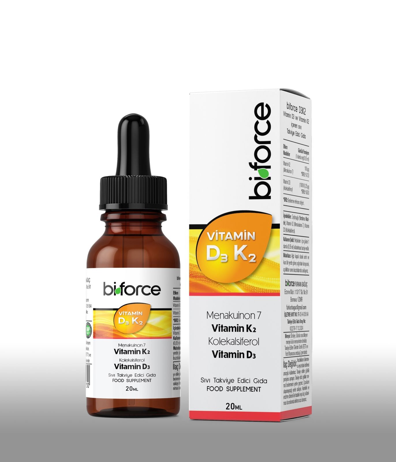 Biforce VitaminD3+K2 Damla