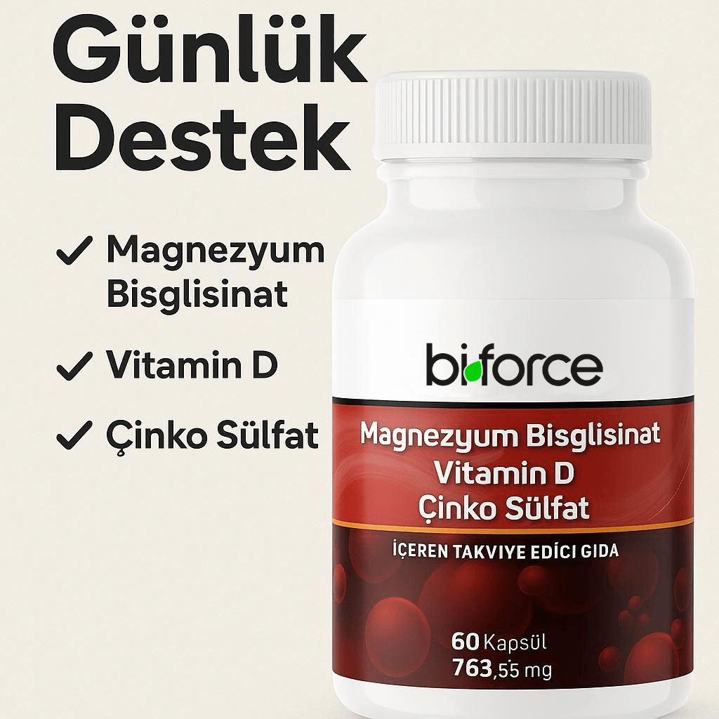 Biforce Magnezyum Bisglisinat Çinko Sülfat VitaminD