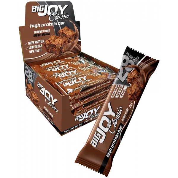 BİG JOY CLASSİC HİGH PROTEİN BAR BROWNİE 45 GR - 16 ADET