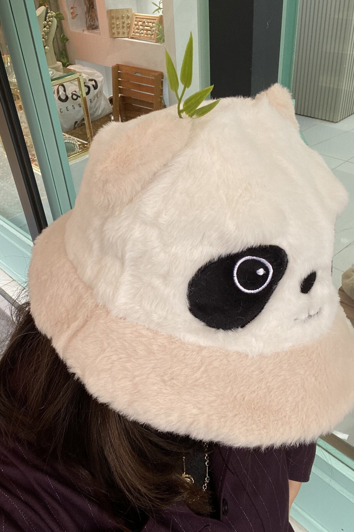 Peluş Panda Şapka